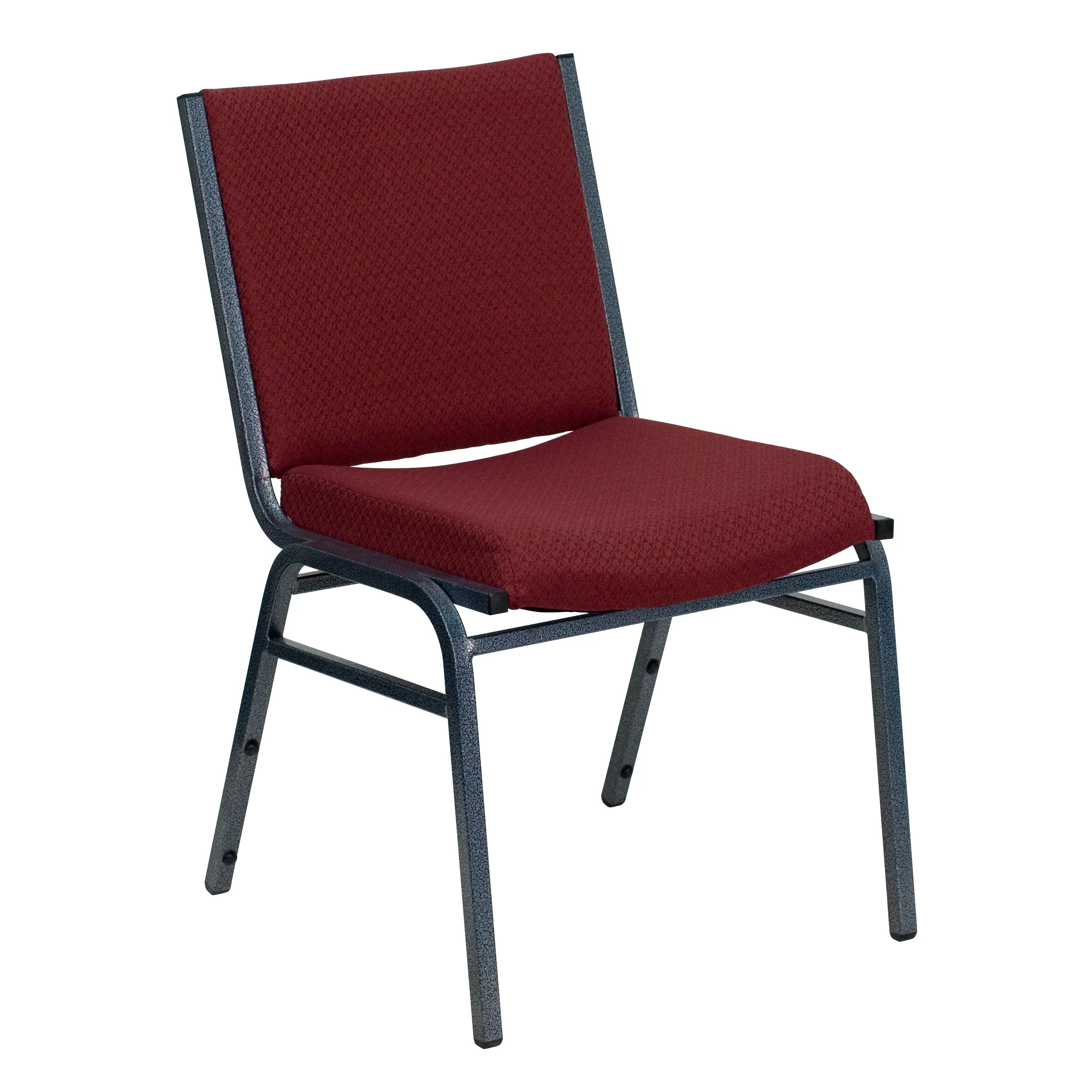 Flash Furniture HERCULES Series Heavy Duty Burgundy Patterned Fabric Stack Chair