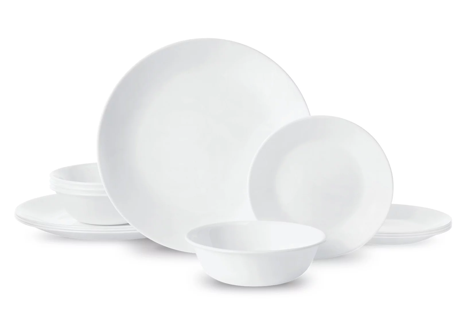 (2 pack) Corelle?- Winter Frost White, Round 12-Piece Dinnerware Set