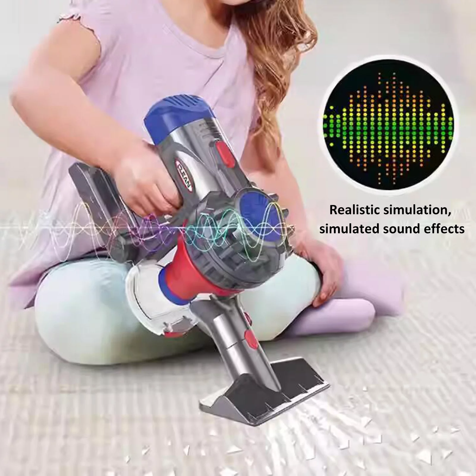 Apexeon Kids Vacuum Cleaner Set, 3 In,1 Toy Vacuum, Cordless Interactive Vacuum, Real Working Vacuum, Model