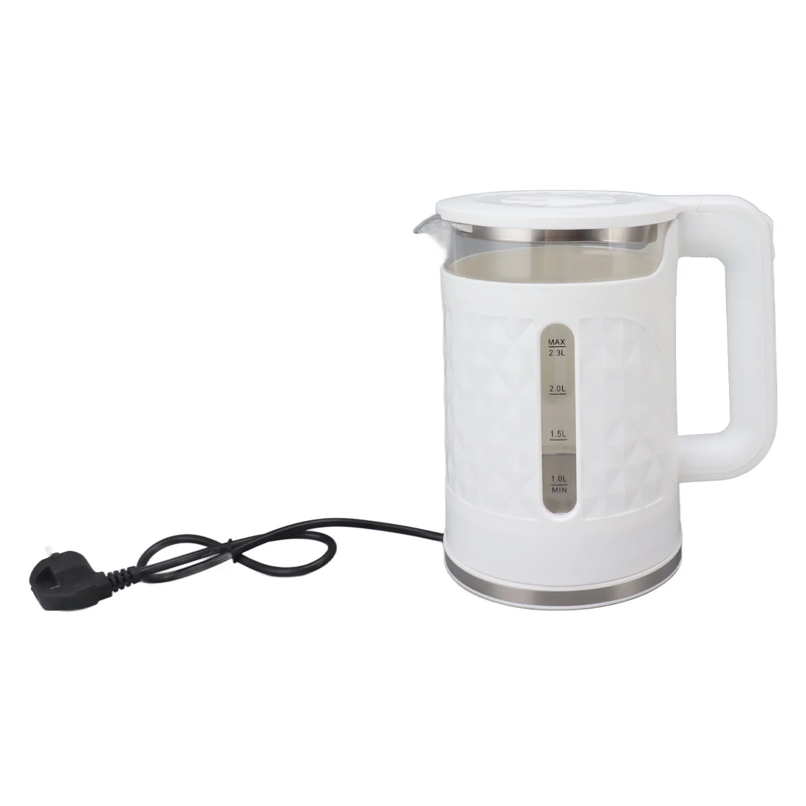 Big sale Electric Tea Kettle 2000W Auto Shut Off Boil Dry Protection Double Wall Electric Hot Water Kettle 2.3L EU Plug 220V White