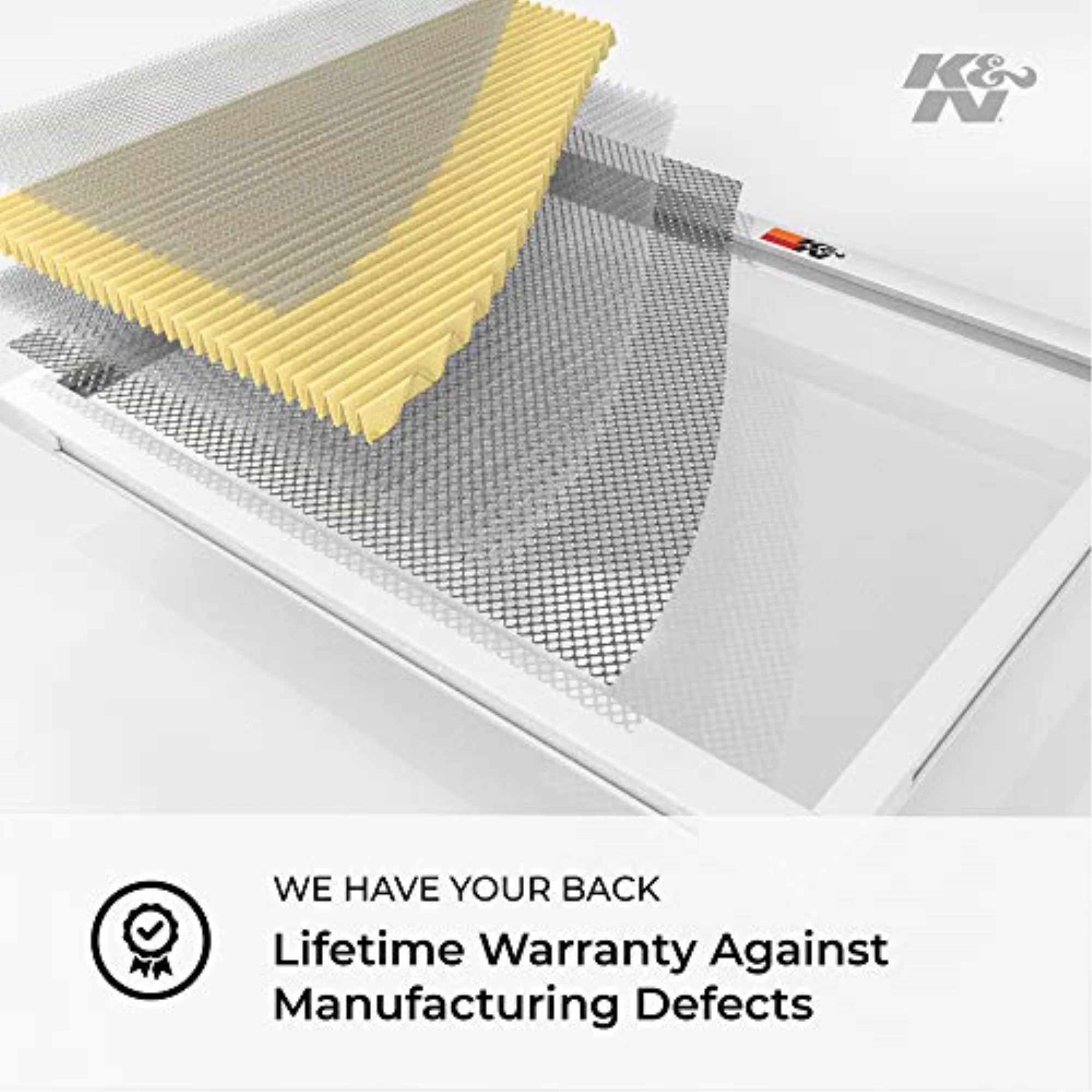 K&N 24x24x1 AC Furnace Air Filter; Lifetime Washable Reusable Filter; Merv 11; Filters Allergies, Pollen, Smoke, Dust, Pet Dander, Mold, Smog, and More; Breathe Clean Fresh Air: HVC-12424