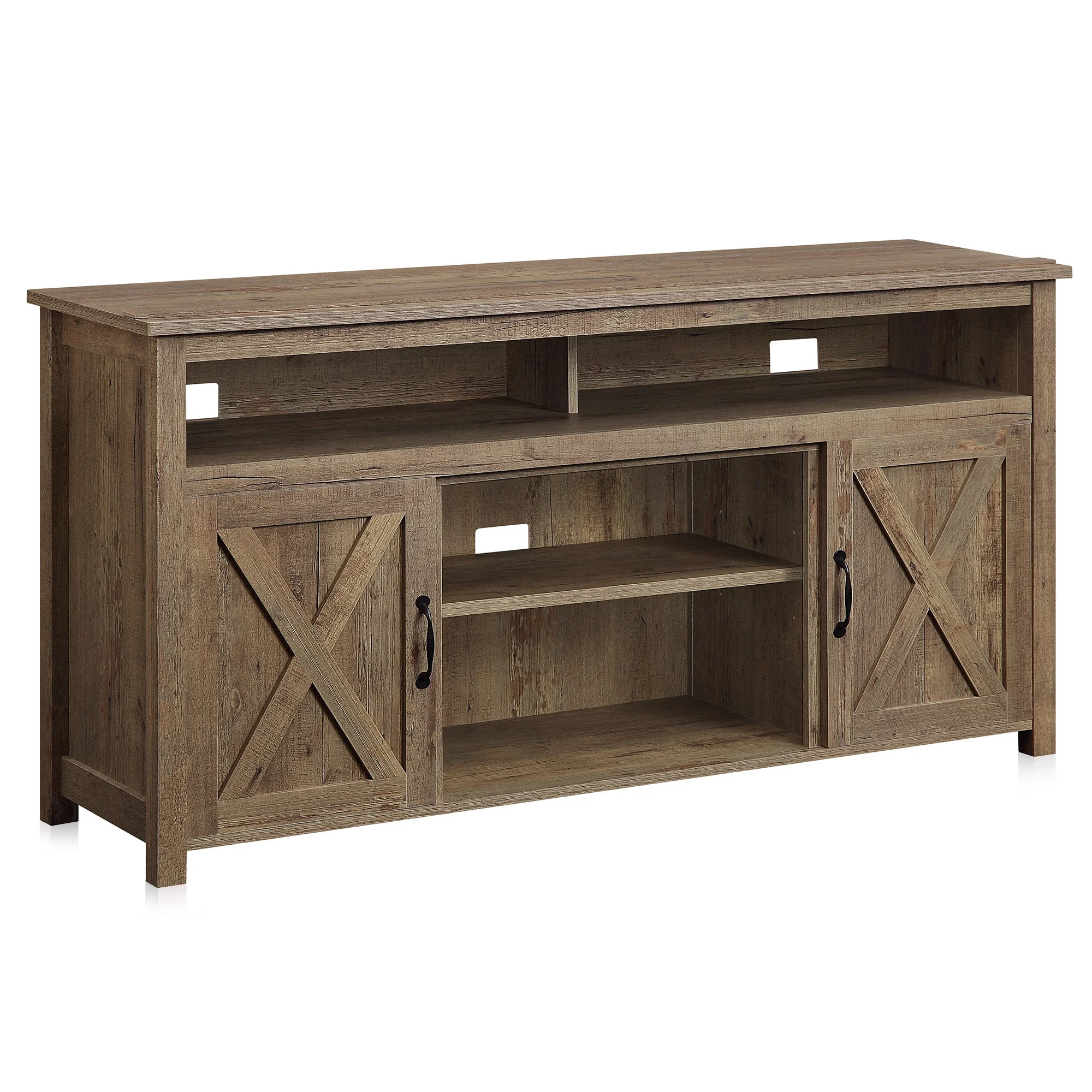 BELLEZE TV Stand Media Entertainment Center Console - Corin (Wood)
