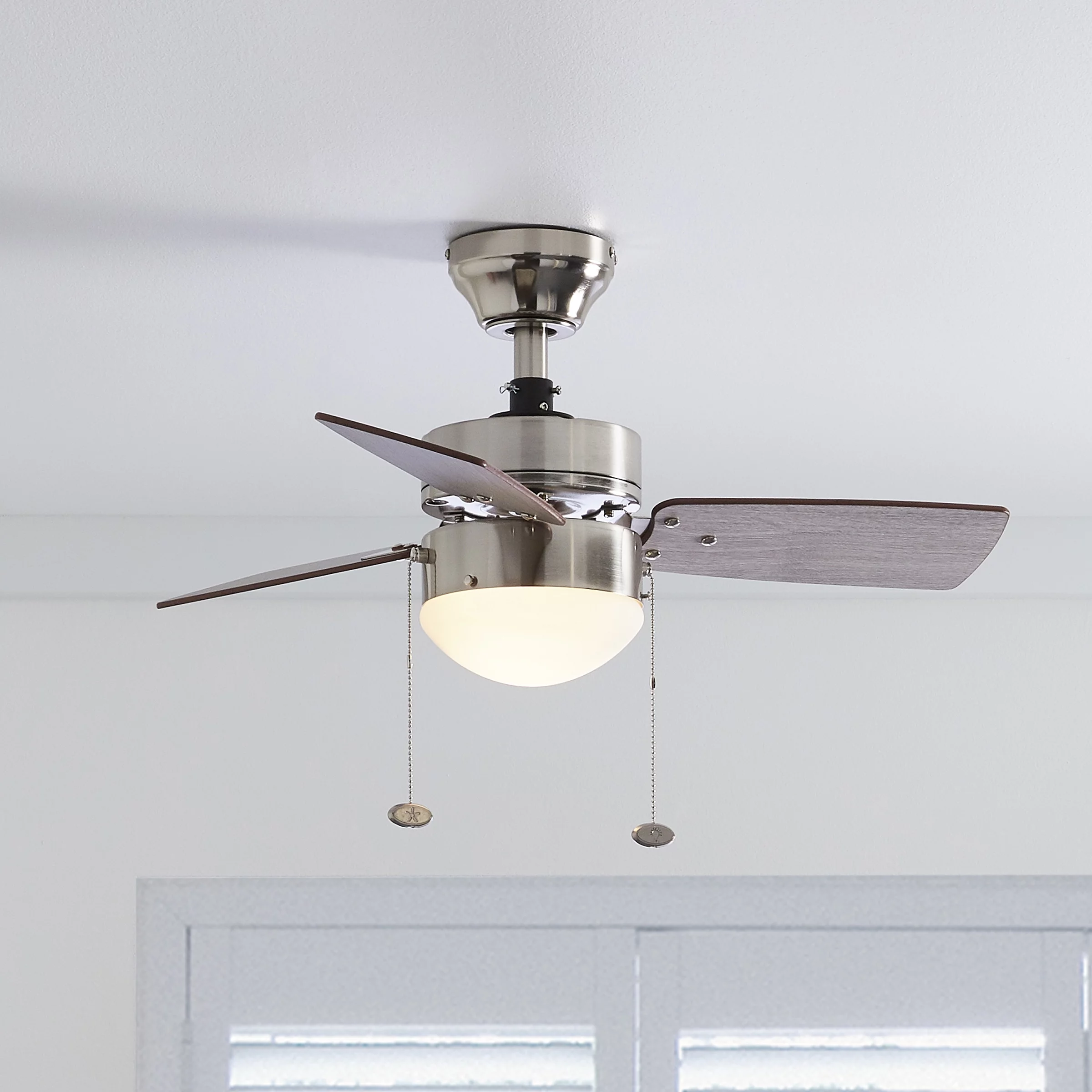 Better Homes & Gardens 30' Satin Nickel 3 Blade Ceiling Fan