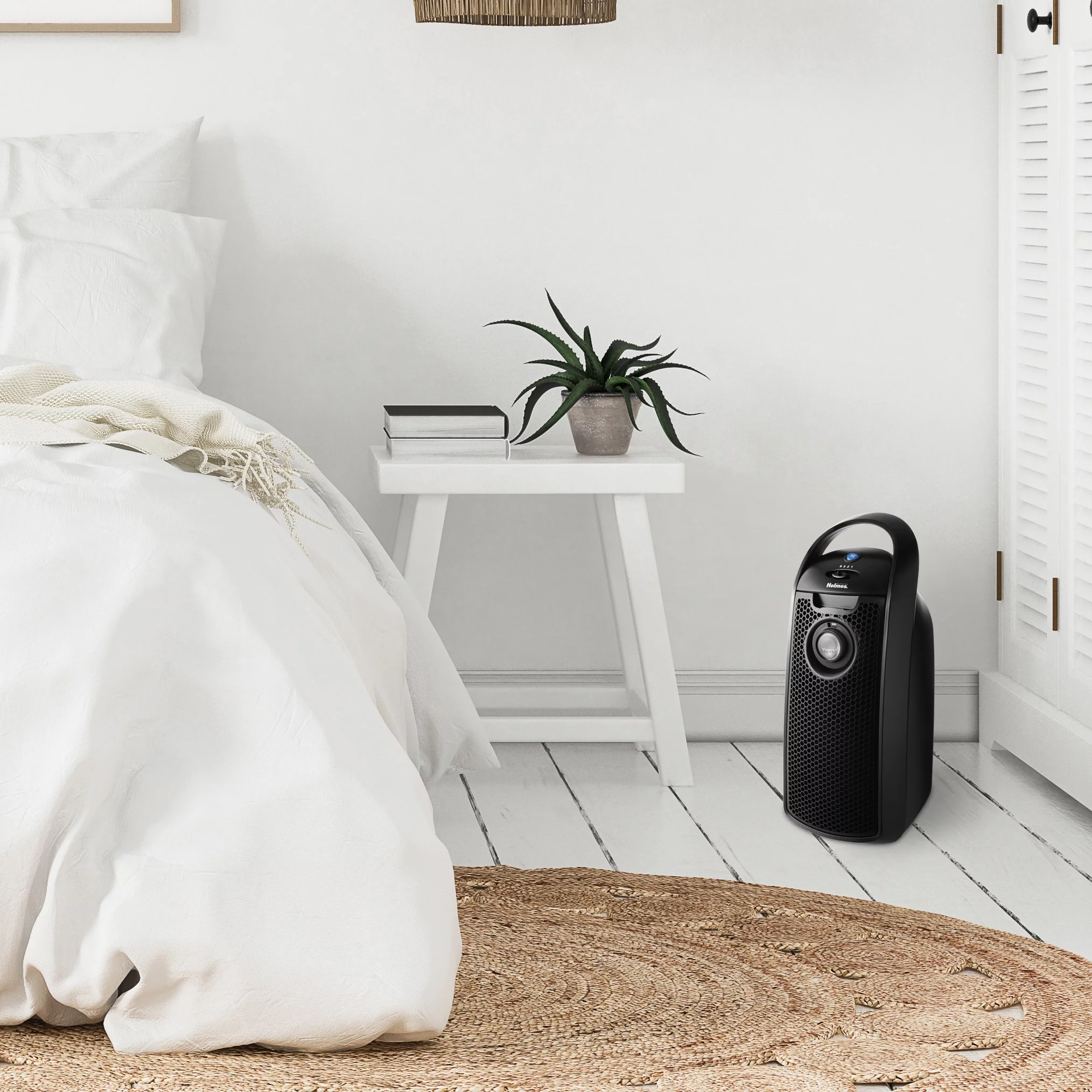 Holmes aer 1 Mini Tower True HEPA Air Purifier with Air Ionizer and Visipure Air Filter Viewing Window, Small Room Air Cleaner & Allergen Remover (HAP9415)