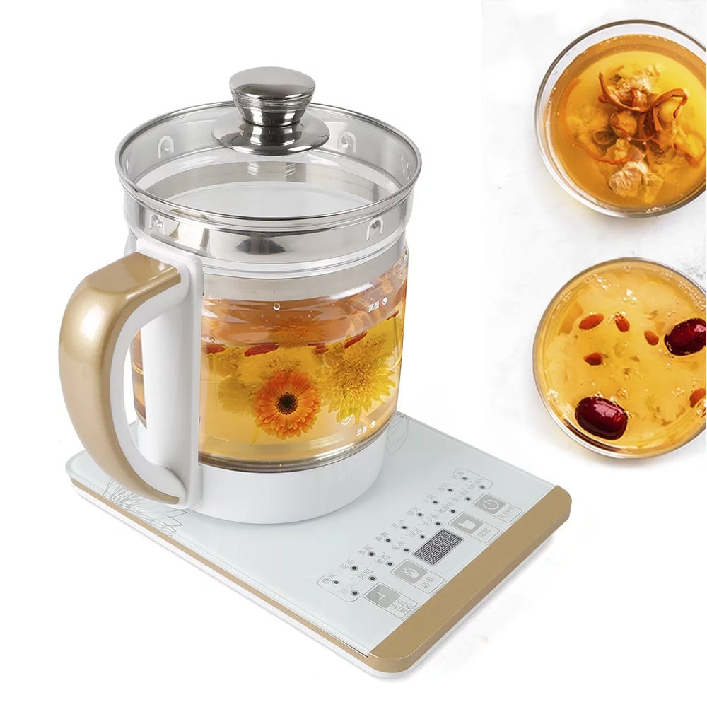 800W Multifunction Food-grade Stainless Steel Electric Health Pot Kettle 110V Health Pot, Tea Maker, Black Flower Tea, Electric Kettle, White