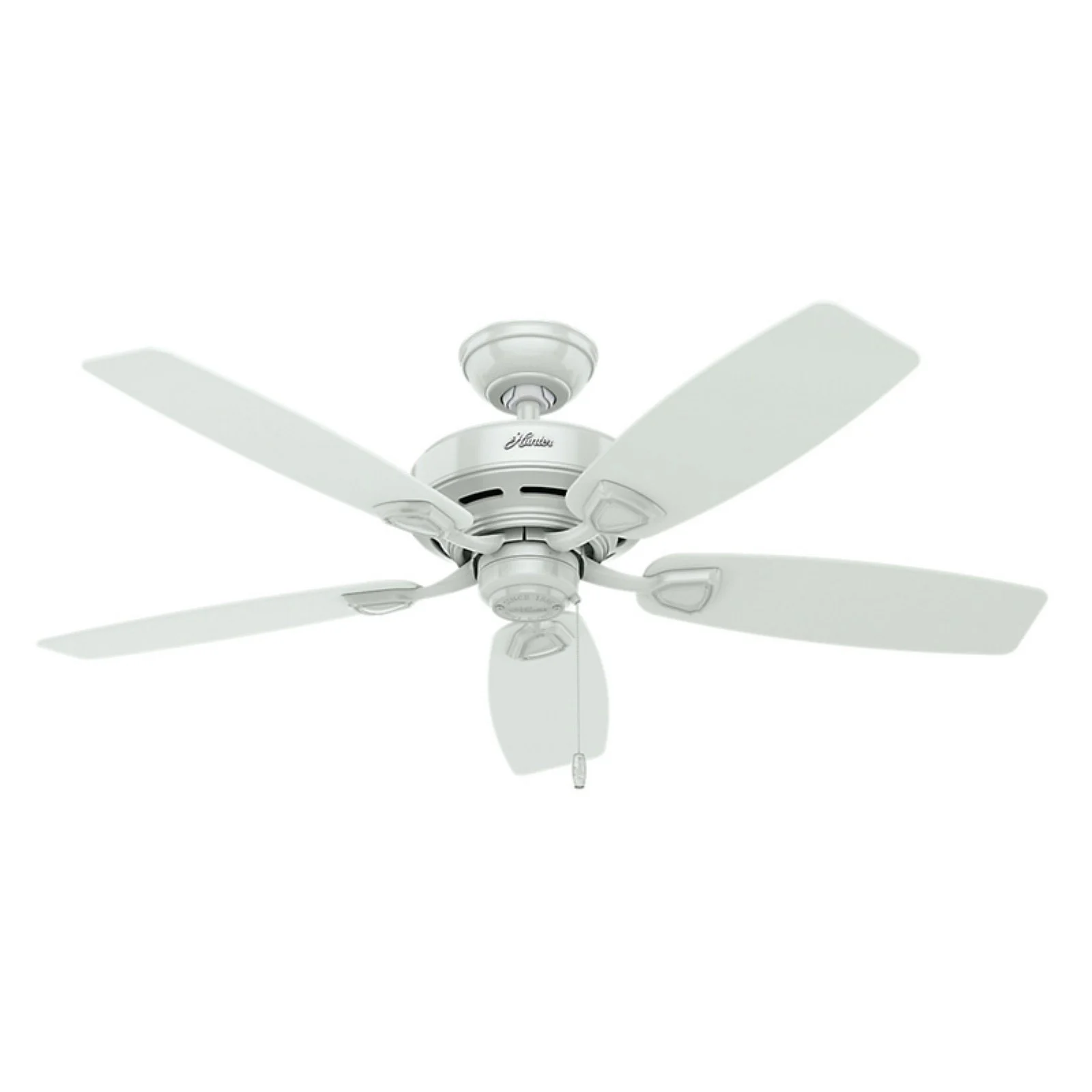 Hunter Sea Wind 48' Quiet Low Profile Outdoor Ceiling Fan with Pull Chain, White