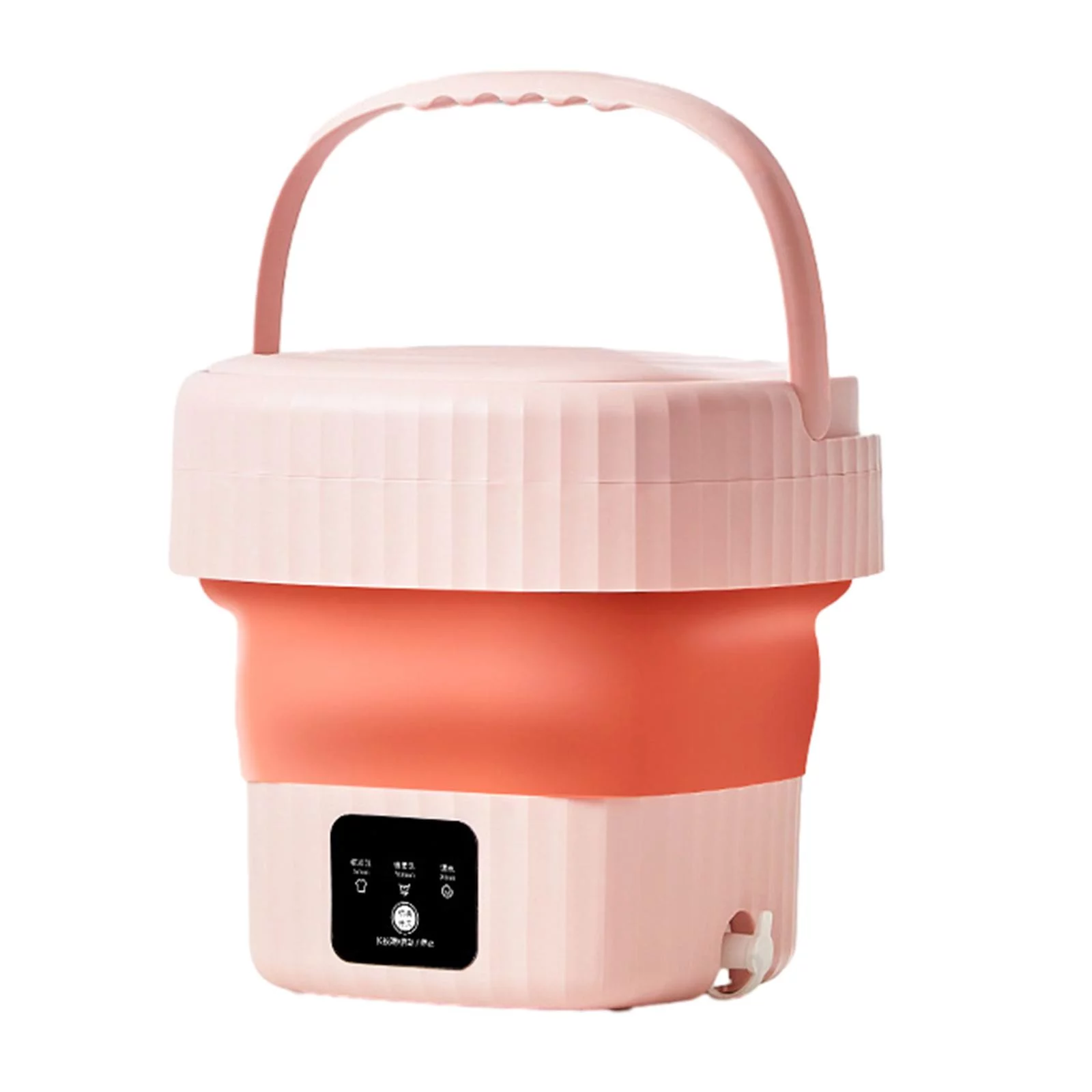 Foldable Mini Washing Machine, Small Bucket Washer, Folding Washing Machine Gifts for Family 6L pink