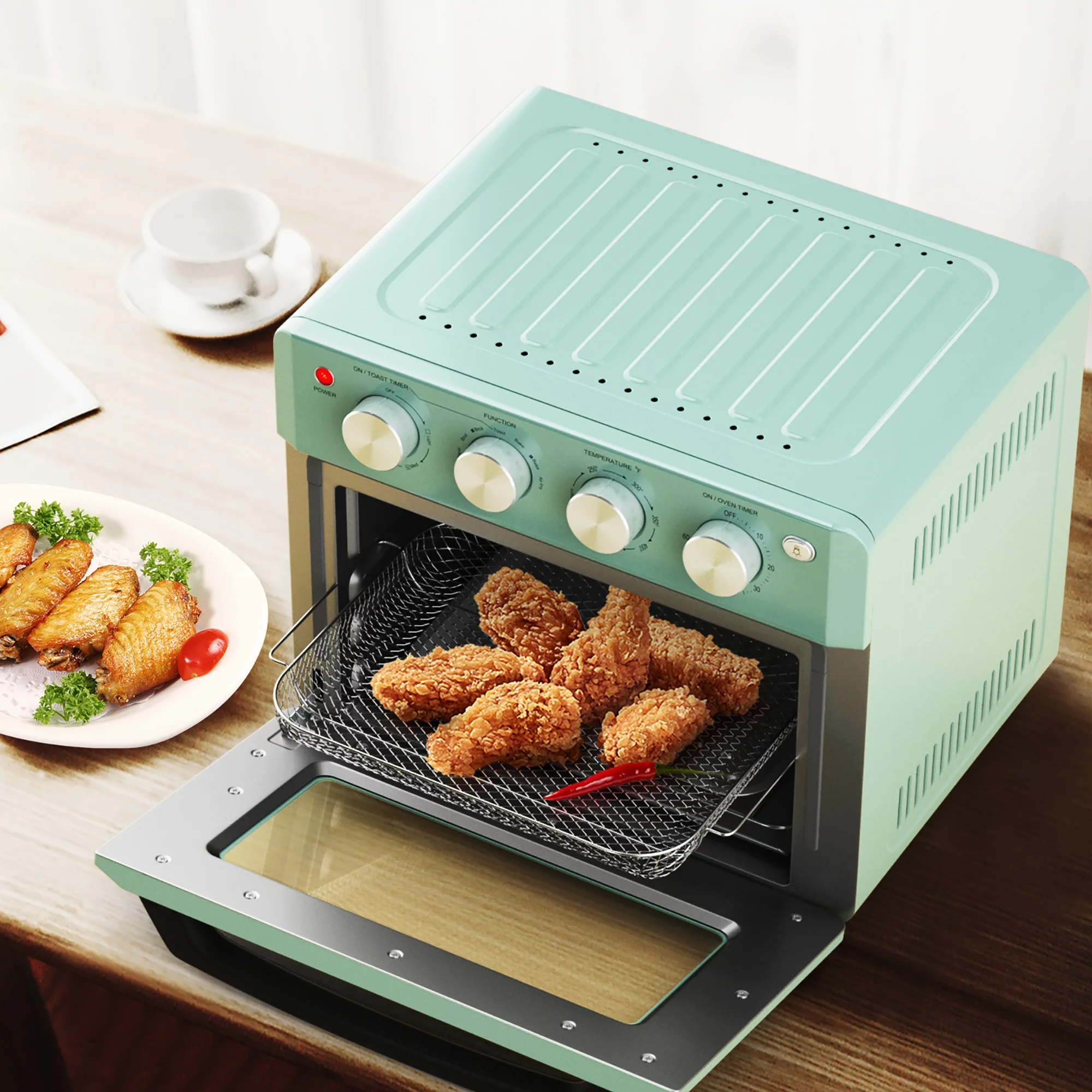 Costway Air Fryer Toaster Oven 19 QT Dehydrate Convection Ovens w/ 5 Accessories
