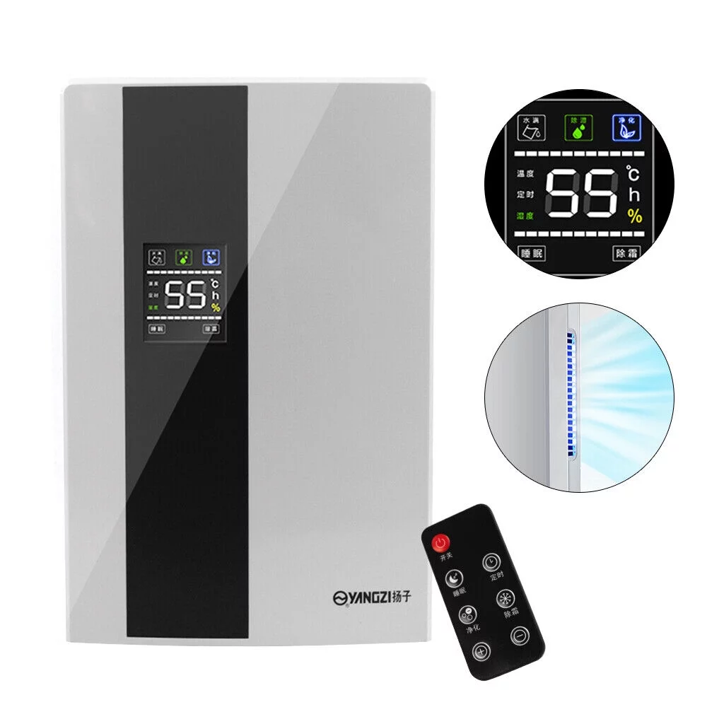 2000ml Large Dehumidifier for Rooms up to 215 Sq. ft for Home Basements with Remote Control