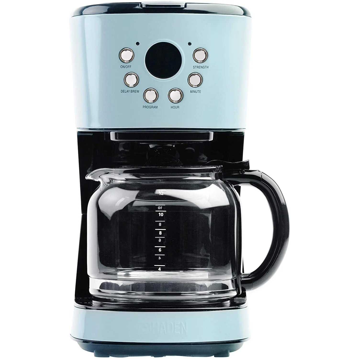 Haden Heritage 12 Cup Programmable Coffee Maker with Microwave, Blue
