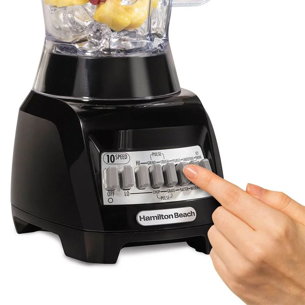 Hamilton Beach 10 Speed Blender, 48 oz., 500 Watts, New, Black, 50128