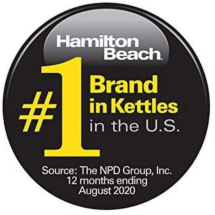 Hamilton Beach Electric Tea Kettle, Heat and Boil Water, 1.7 L, Cordless, Auto-Shutoff & Boil Dry Protection, Red Stainless Steel (40885)