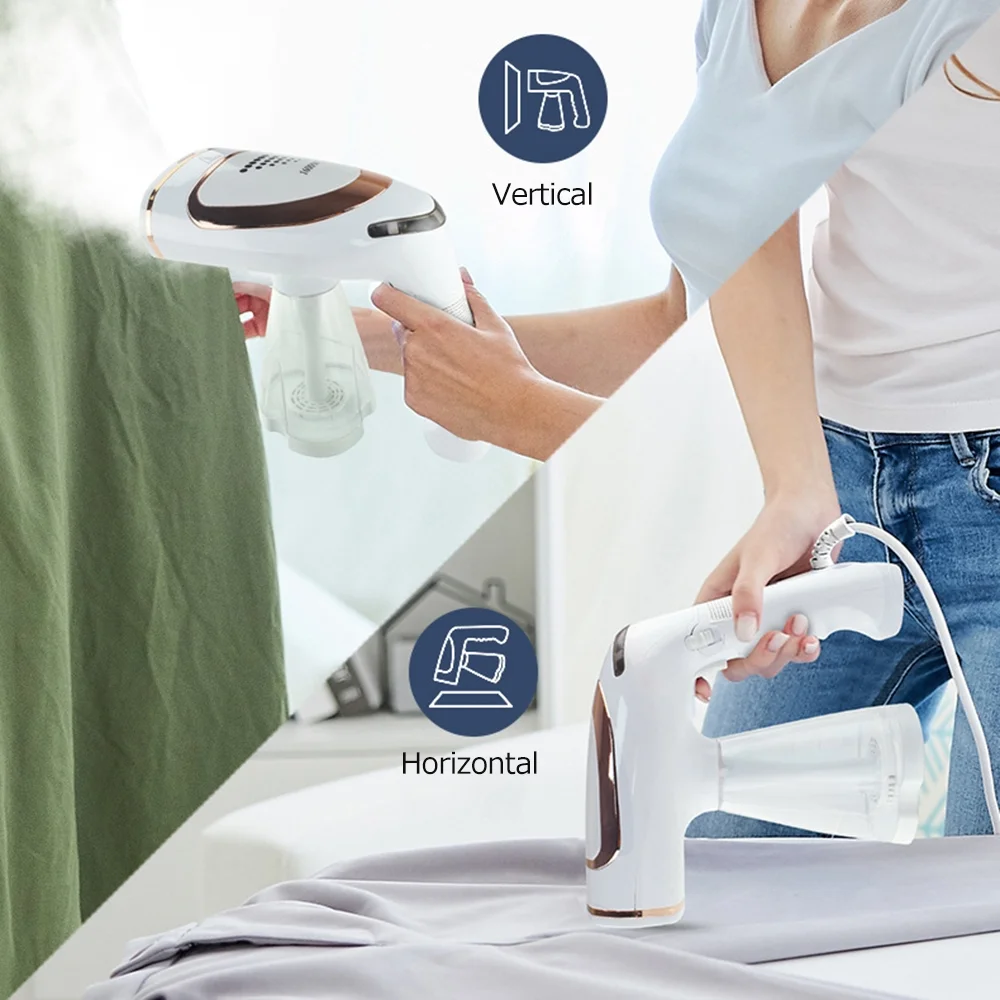Garment Steamer Handheld Folding Household Mini Steam Iron 1600W Adjustable Temperature Ironing Machine for Travel