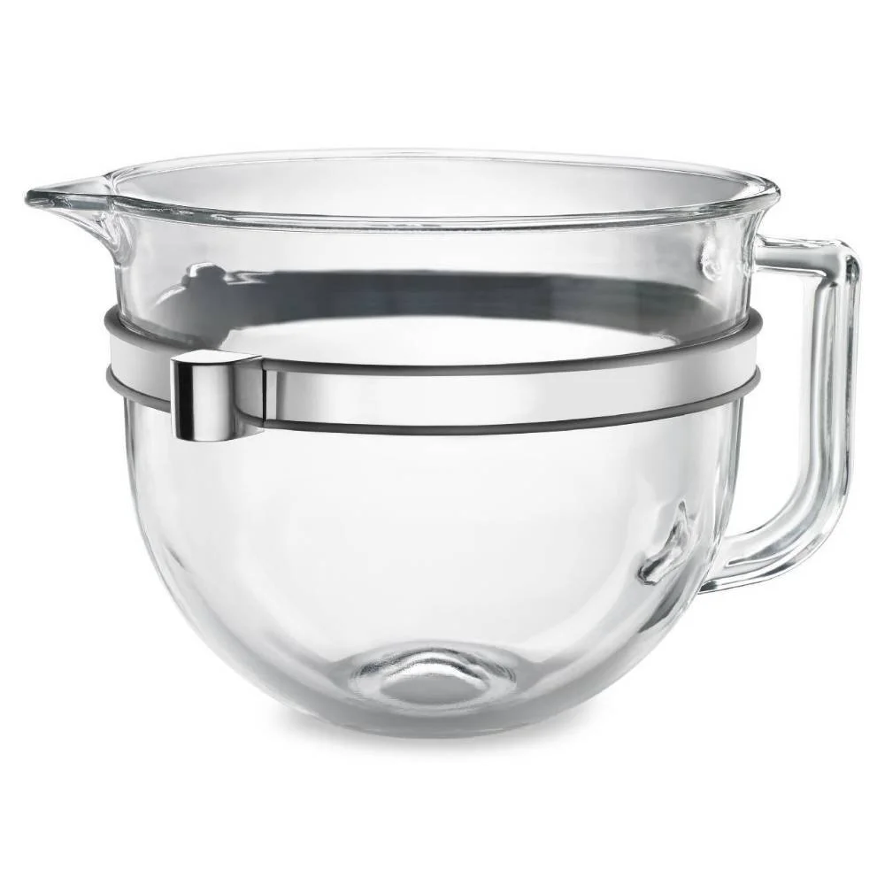 KitchenAid F-Series 6-Quart Glass Bowl Accessory Bundle, Clear, KSMF6GB