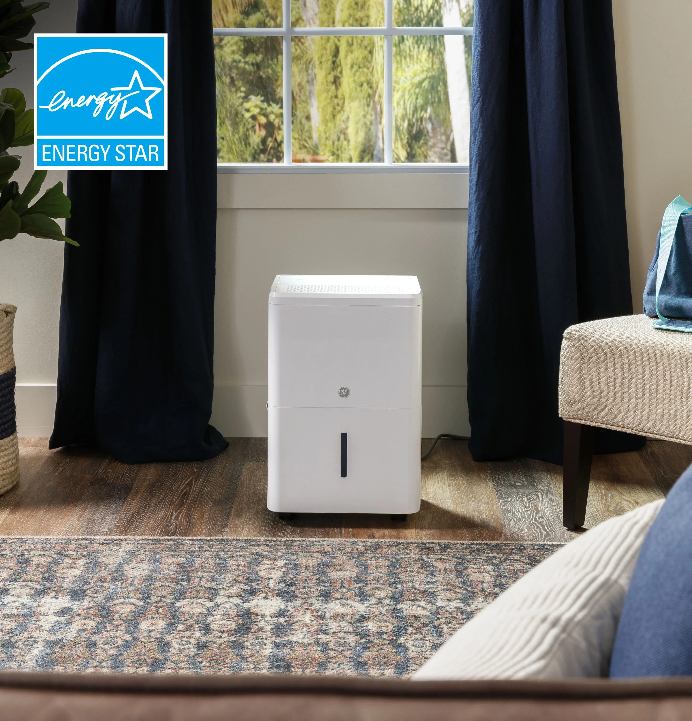 GE Energy Star Portable Dehumidifier 35 Pint, Perfect for Basement or Rooms up to 3000 Sq ft