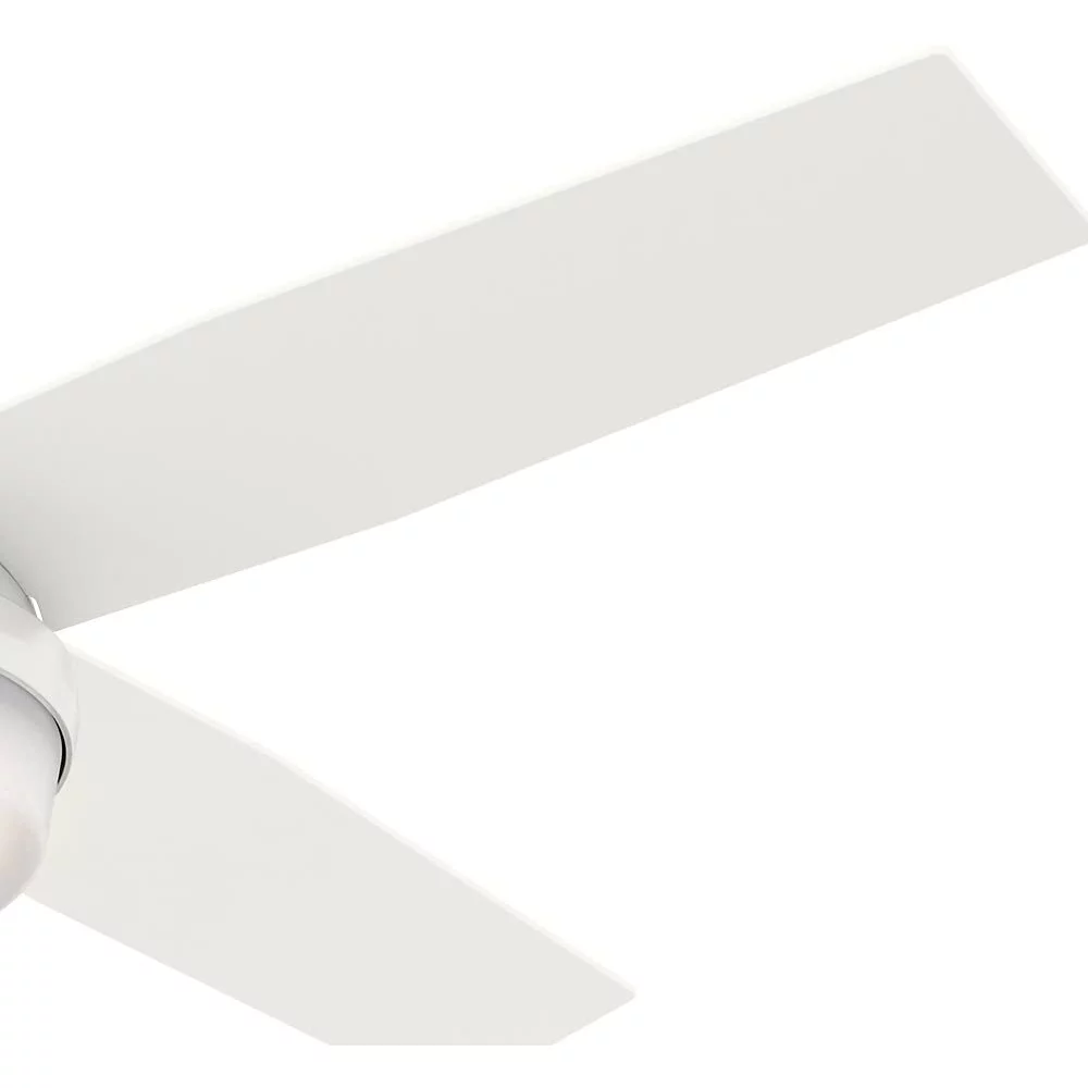 Hunter Dempsey 52' Indoor/Outdoor Ceiling Fan with LED Light and Remote, White