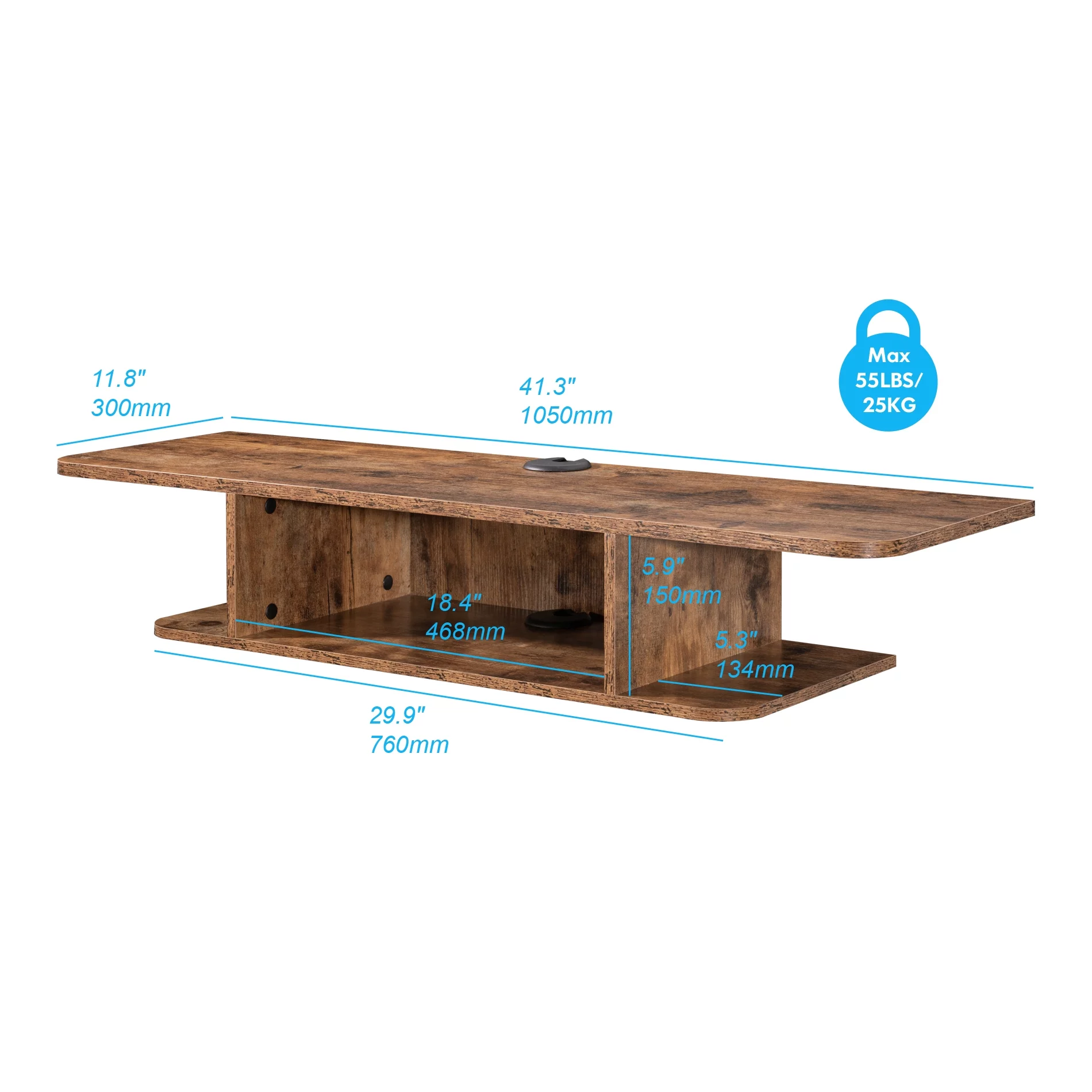 FITUEYES Floating TV Stand for TVs up to 60
