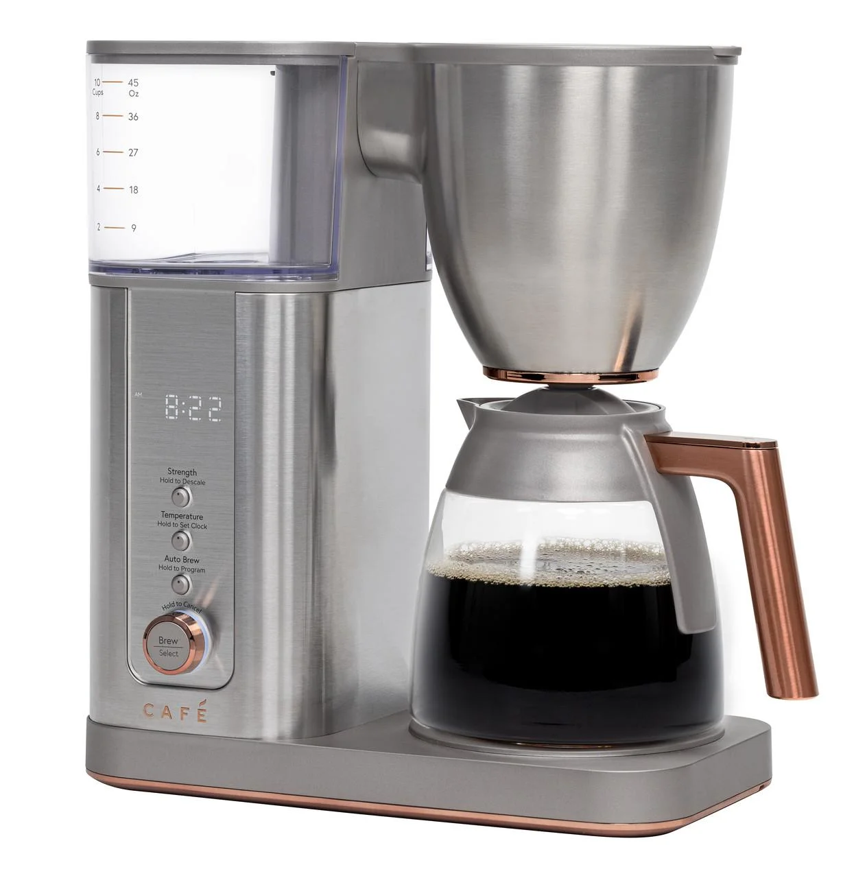 Caf�� Specialty Drip Coffee Maker | 10-Cup Glass Carafe | WiFi Enabled Voice-to-Brew Technology | Smart Home Kitchen Essentials | SCA Certified, Barista-Quality Brew | Stainless Steel