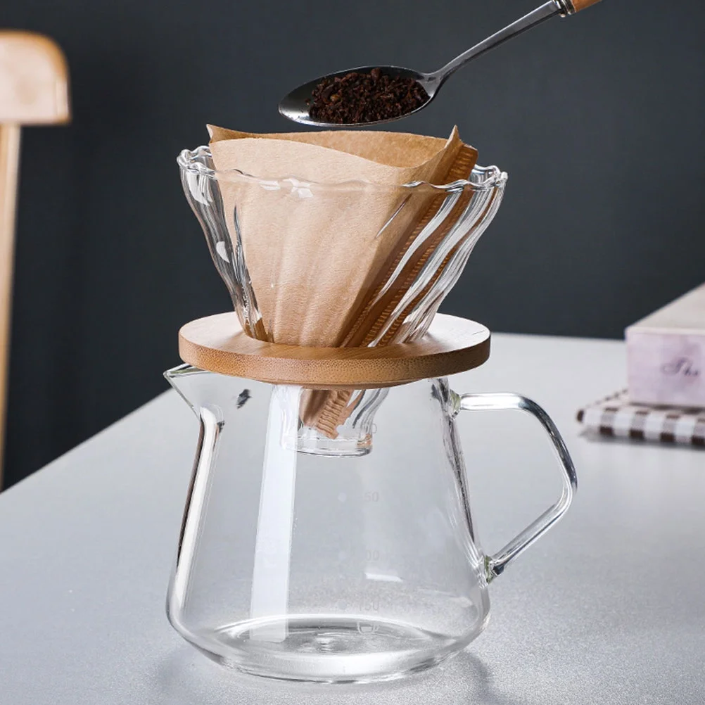 Coffee Pot Funnel Pour over Maker Mugs Glass Filter Concentrate High Borosilicate