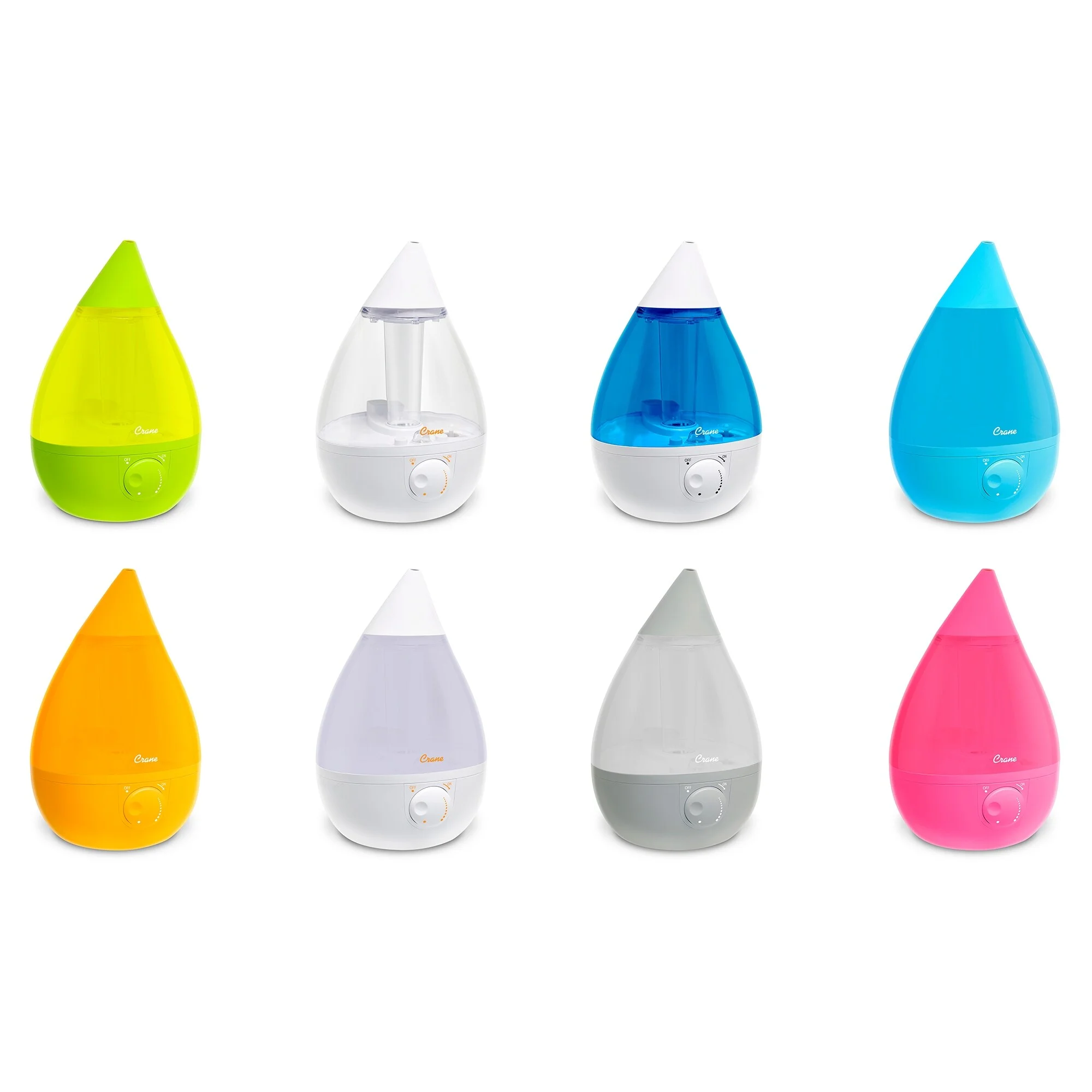 Crane 1.0 Gal. Drop Cool Mist Humidifier for Rooms up to 500 sq. ft. White