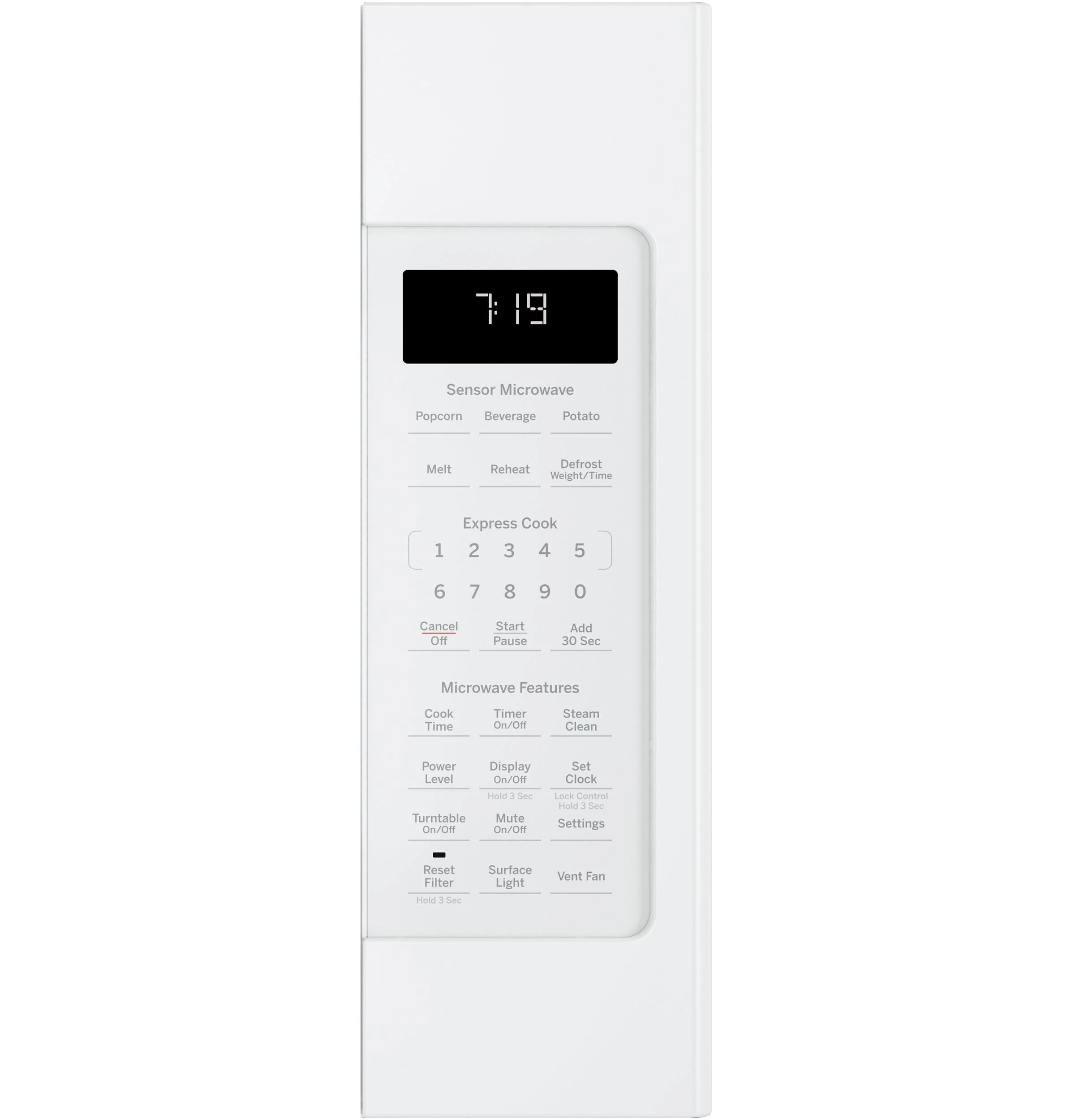 Ge Jvm7195 30' Wide 1.9 Cu. Ft. 1000 Watt Over The Range Microwave - White