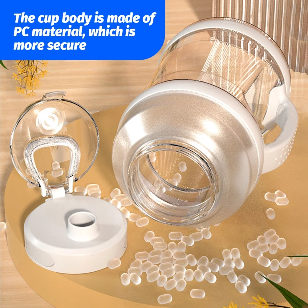 Anself Sport Portable Blender 68oz USB Rechargeable Travel Juice Blender for Shakes and Smoothies 18000RPM BPA-Free -Size Cordless Big Belly Bottle with 6 for Kitchen Home Gym