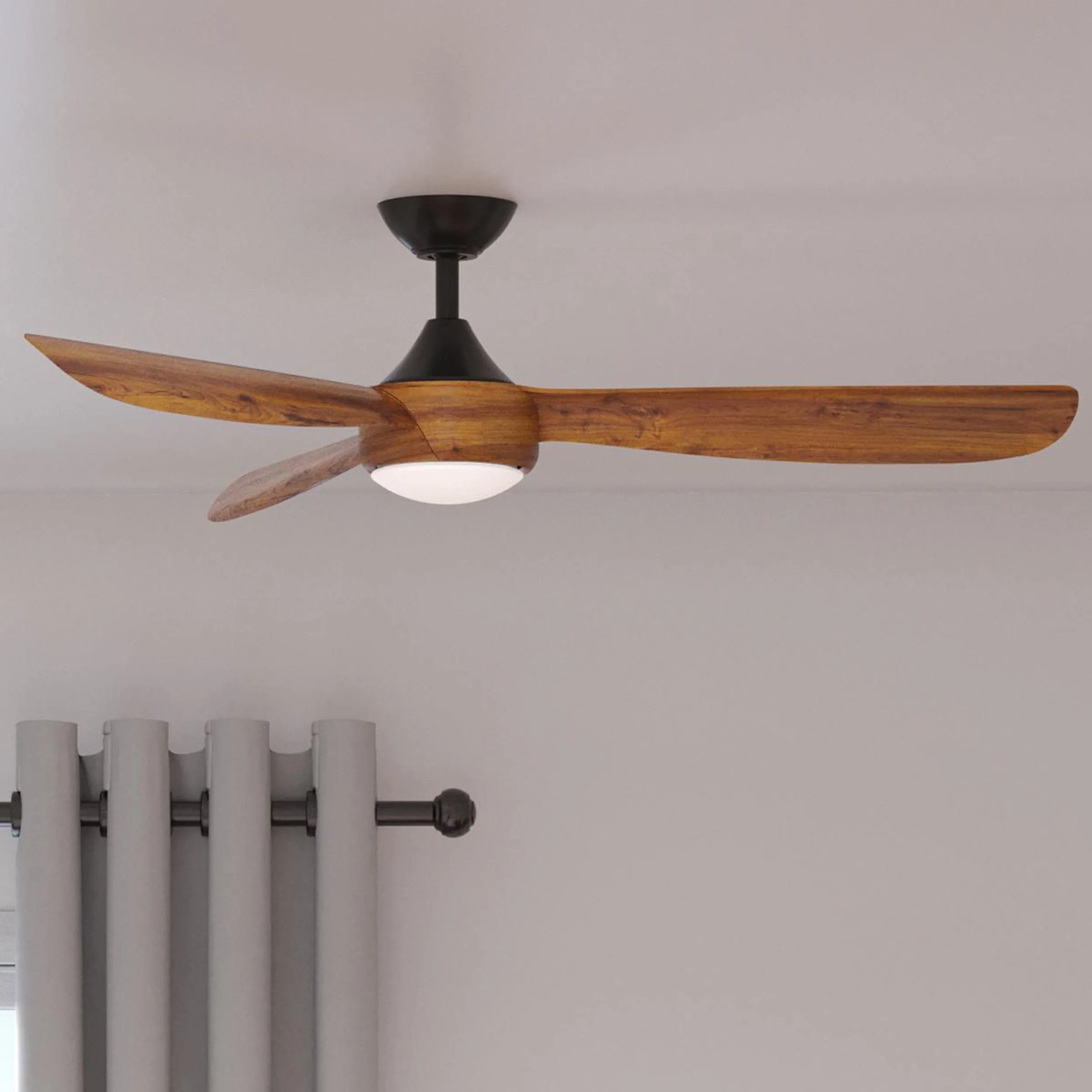 Avec Brechtin Collection 56' Matte Black Integrated LED Ceiling Fan with Handheld Remote