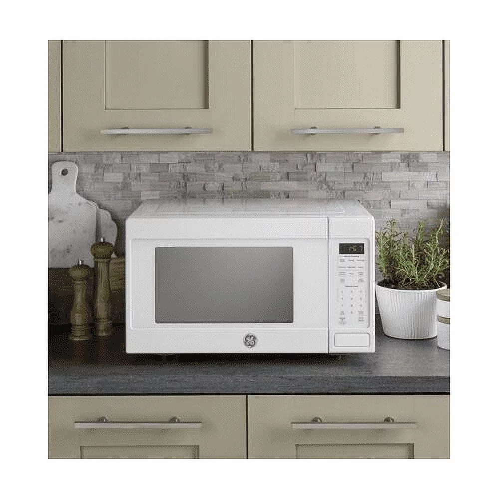 GE? 1.6 Cu. Ft. Countertop Microwave Oven, White, JES1567DMWW