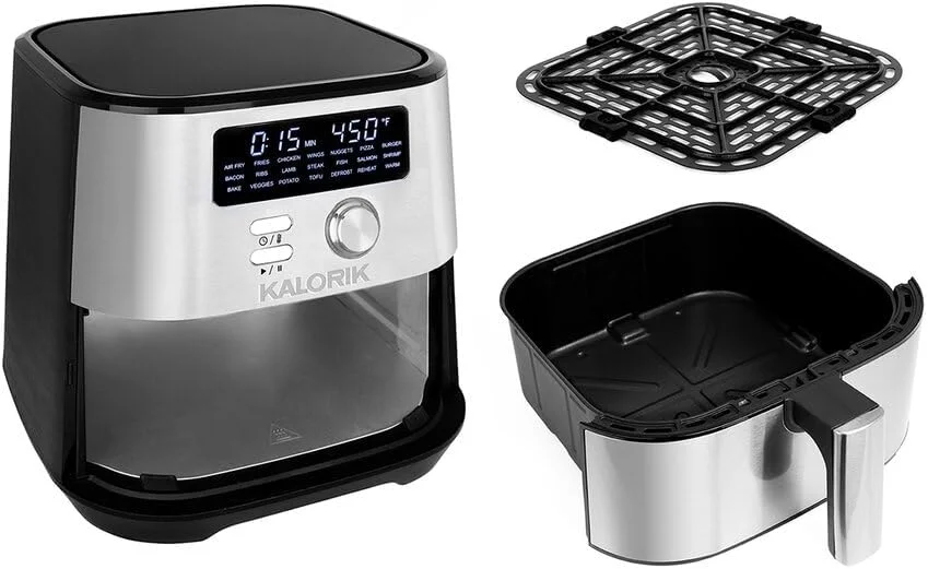 Kalorik MAXX Digital Air Fryer 4 Quart 7-in-1 Oilless Fryer with 7 Cooking Functions Refurbished