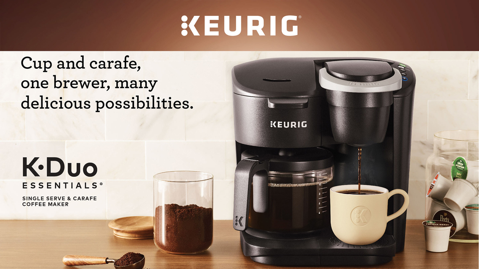Keurig K-Duo Essentials Moonlight Gray Single-Serve K-Cup Coffee Maker