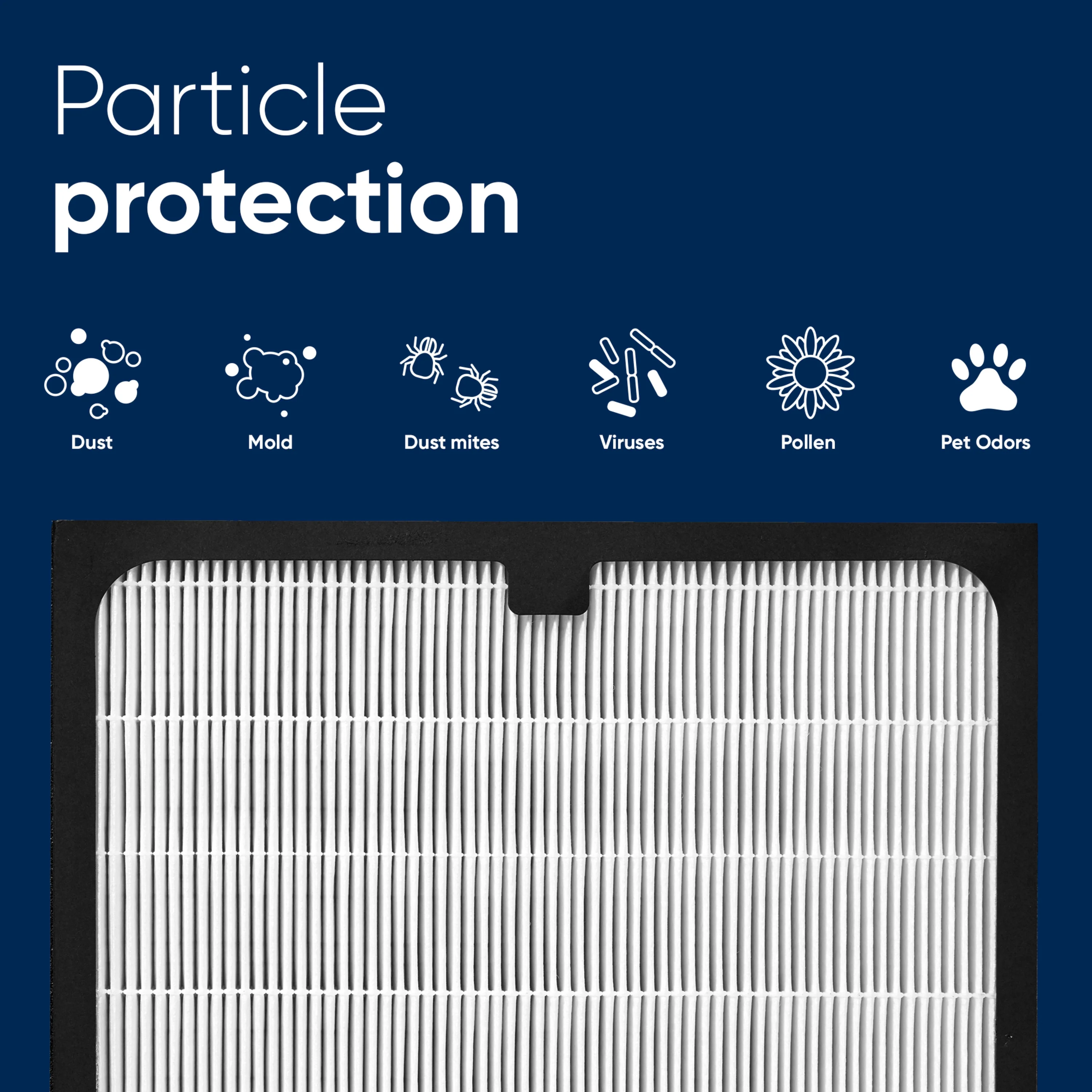 Blueair Air Purifier Replacement Filter, Classic 200/300 Series Genuine Particle Filter, Compatible with Classic 203, 270E, 303, 201, 250E, 215B, 210B, 205
