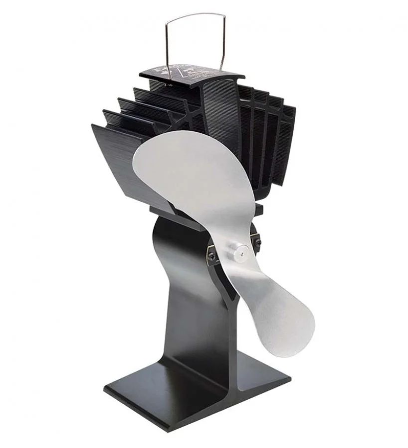 Caframo 3586393 812AMKBX Black Fan Eco Stove with Nickel Blade