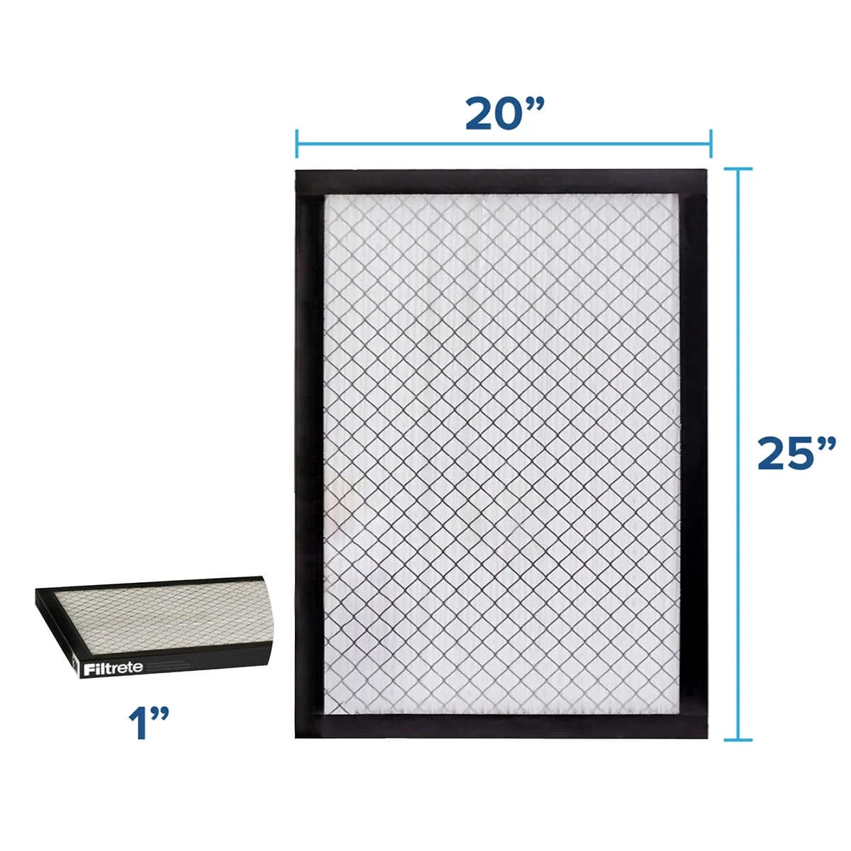 3M 2500 Series Filtrete 1' Filter, 20 x 25 x 1 (Pack of 4)
