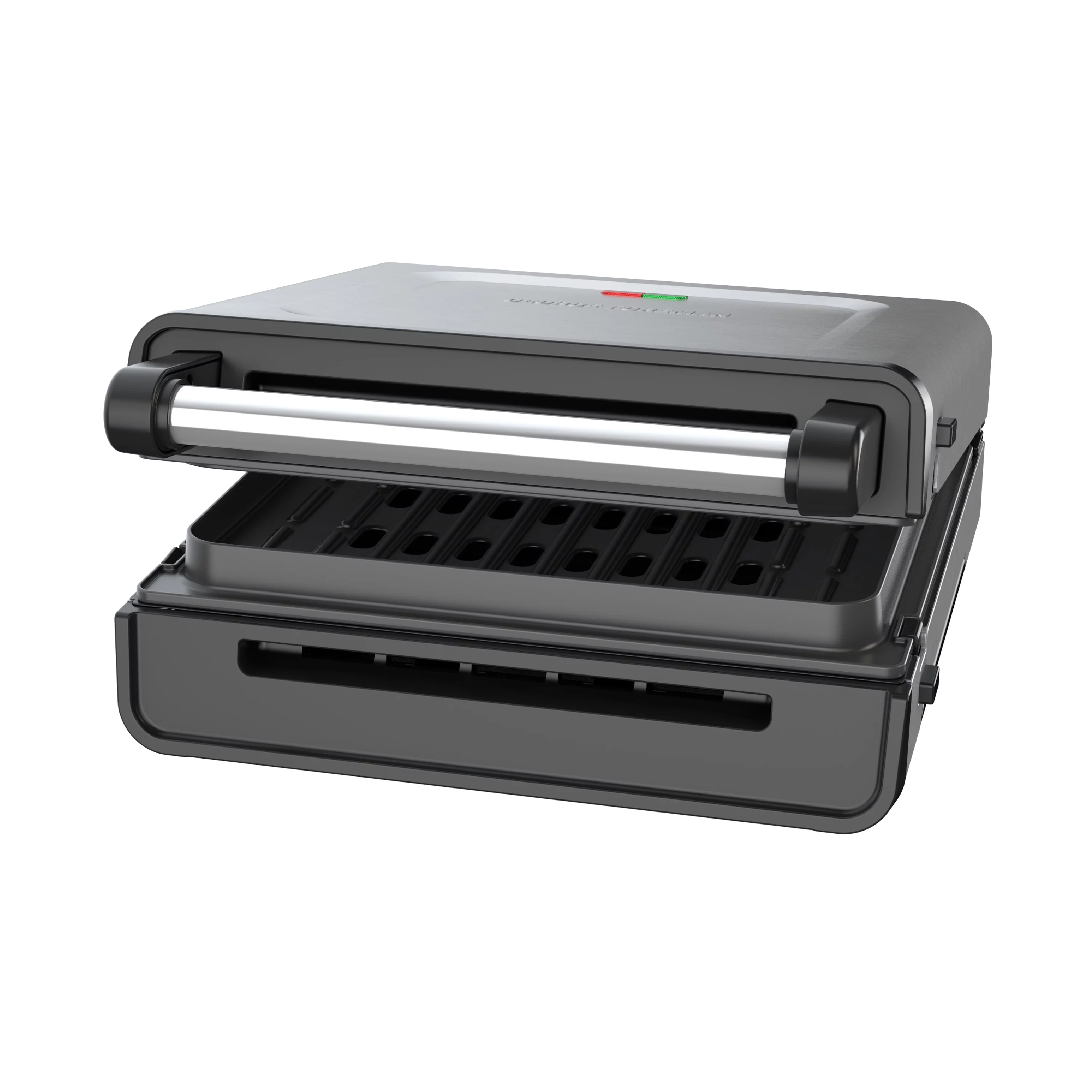 George Foreman Contact Smokeless - Ready Grill, Family Size (4-6 Servings), GRS6090B-1