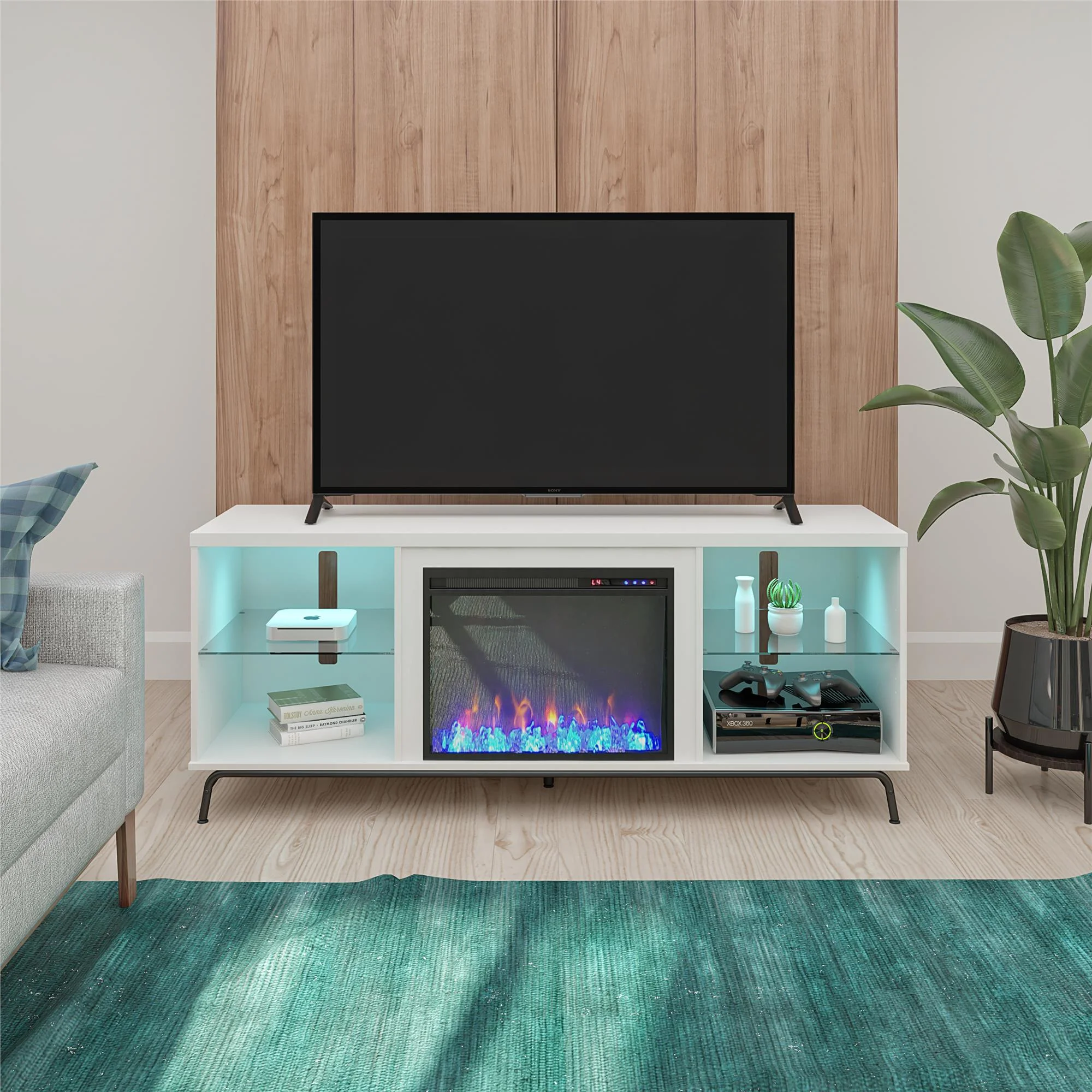 Ameriwood Home Blossom Fireplace TV Stand for TVs up to 70