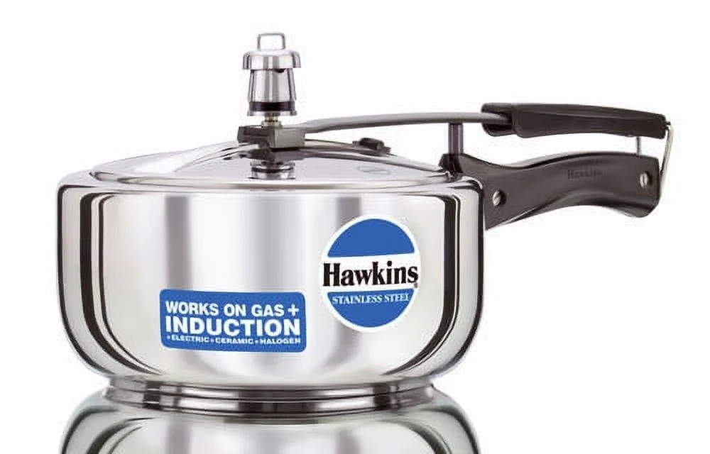 Hawkins Stainless Steel 3.0 Litre Wide Pressure Cooker