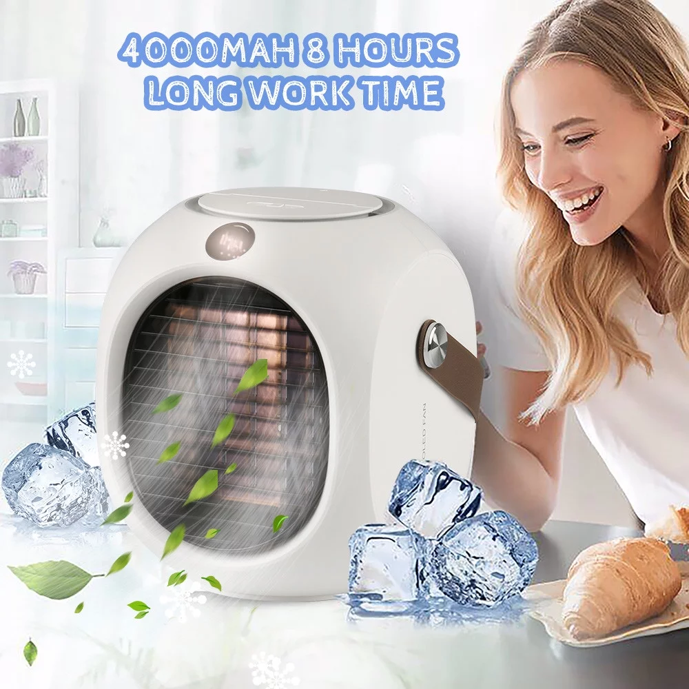 HauiWeiLyai Desk Fan, Conditioner Refrigeration Spray Fan Home Portable Cooler, cooling fan for bedroom