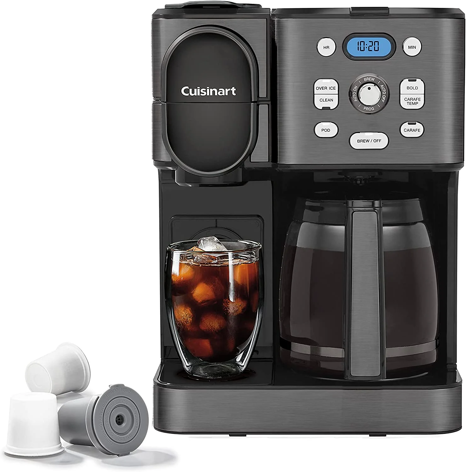 Cuisinart Center Combo Brewer Coffee Maker, Black Stainless