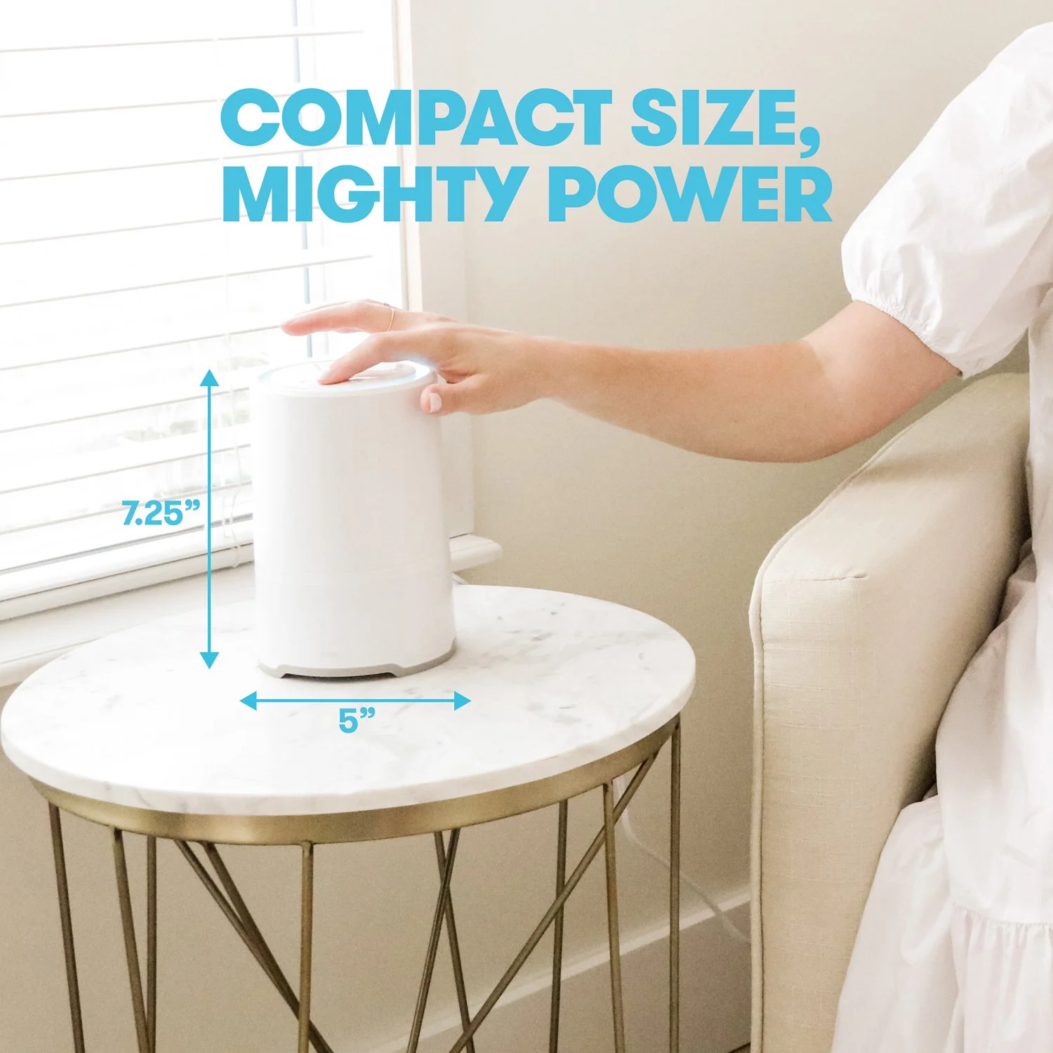 Frida Baby 3 in 1 Air Purifier, Sound Machine, and Night Light, Newborn and Baby Essentials HEPA Air Purifier for Allergies with Soothing White Noise for 150 Square Feet, White