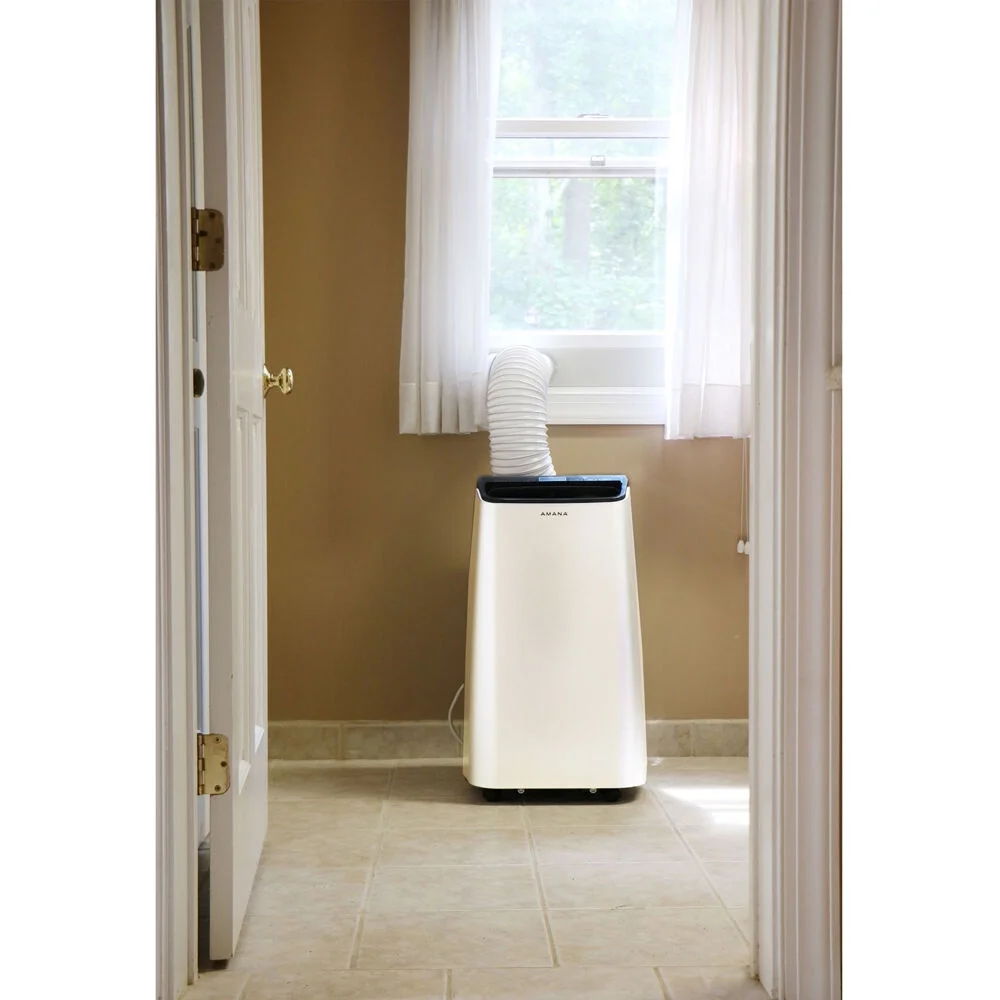 Amana 8000 BTU (1200 ASHRAE) 115V Portable Air Conditioner with Remote, Rooms up to 450 Sq.Ft. , AMAP121AB-2