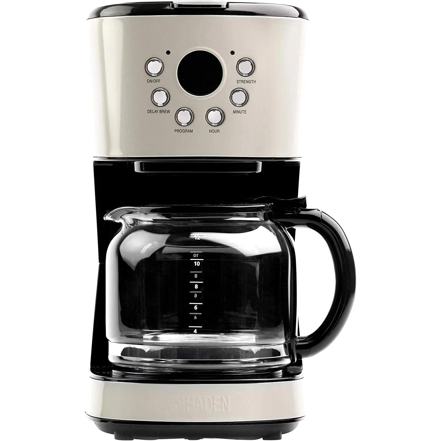 Haden Heritage 12 Cup Programmable Coffee Maker with Microwave, Putty