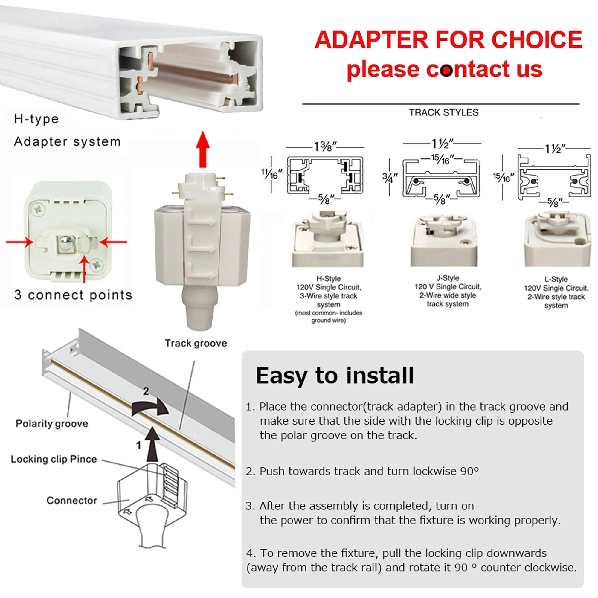 FSLiving Remote Control H-Type Track Ceiling Mini Fan Black Easy To Install Adjustable Angle Simple Design For Home Kitchen,White - 1 Pack