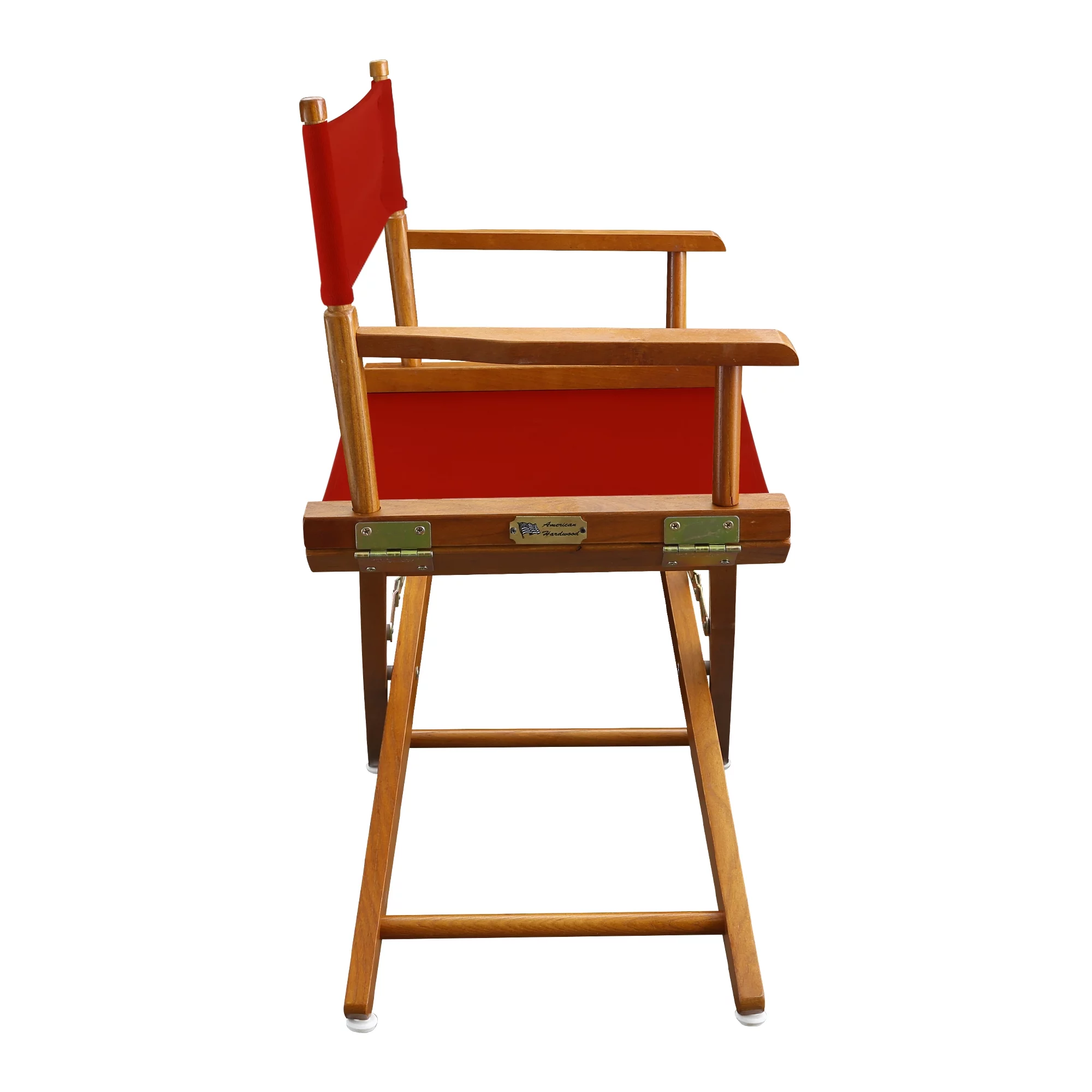 American Trails Extra-Wide Premium 18' Directors Chair Mission Oak Frame W/Red Color Cover