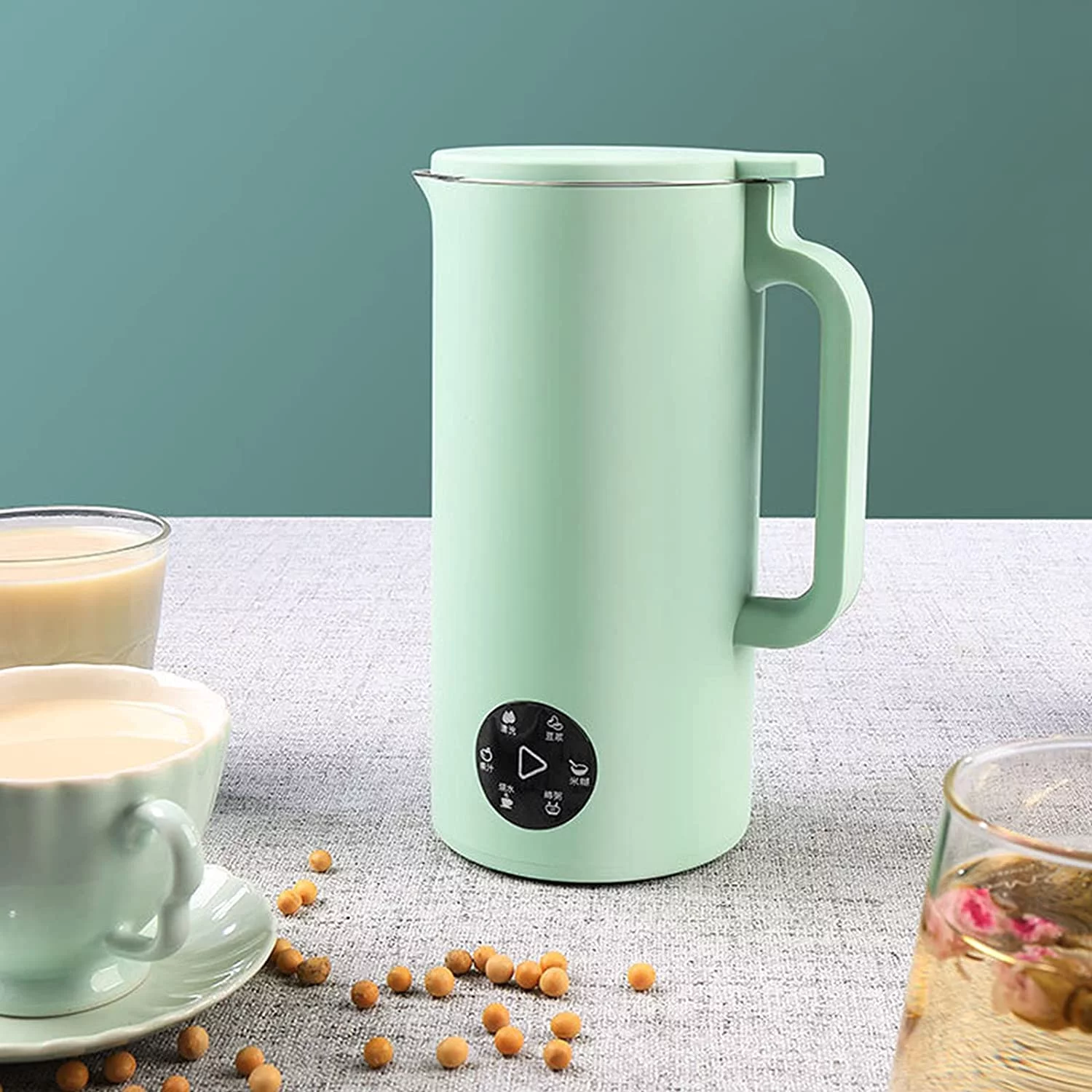 Chunhong Maker 350mL Juicer Soy Milk Machine with Stainless Steel and Blade Multi Cooker Mixer for Rice Cereal Boiling Water Baby Food Pink