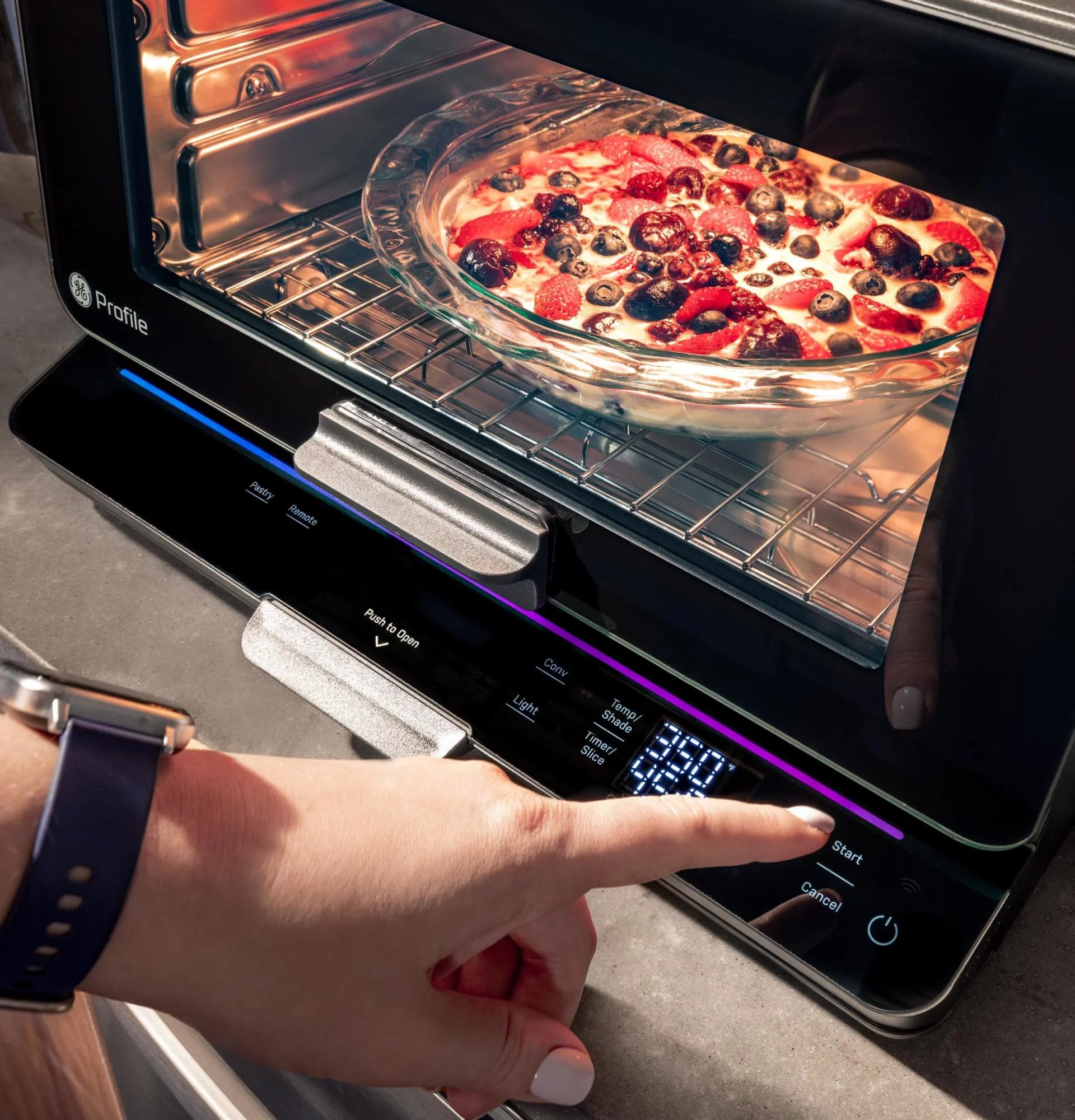 GE Profile Smart Oven with No Preheat ? 11-in-1 Countertop Oven ? Large-Capacity Countertop Oven ? Black