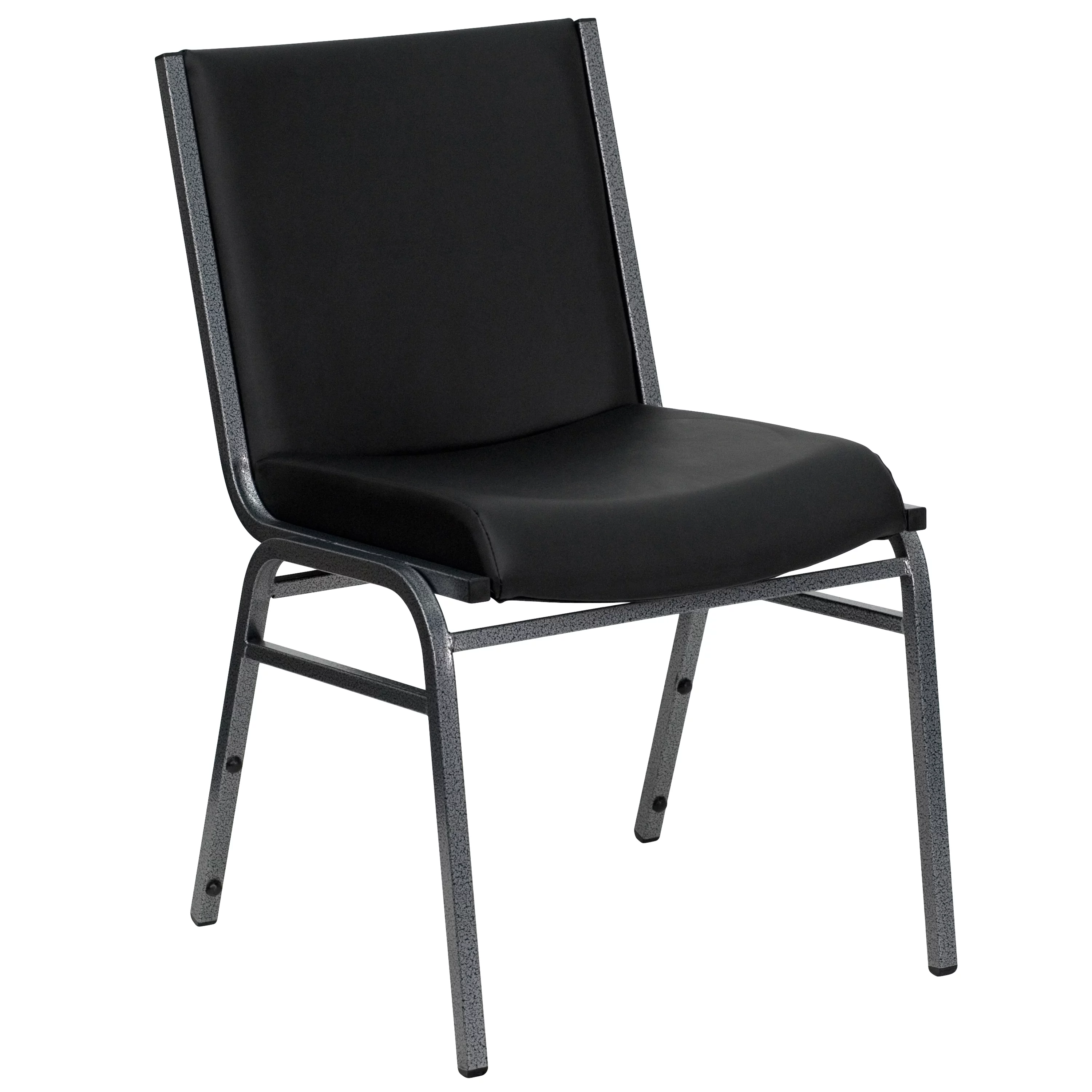 Flash Furniture HERCULES Series Heavy Duty Black Vinyl Stack Chair