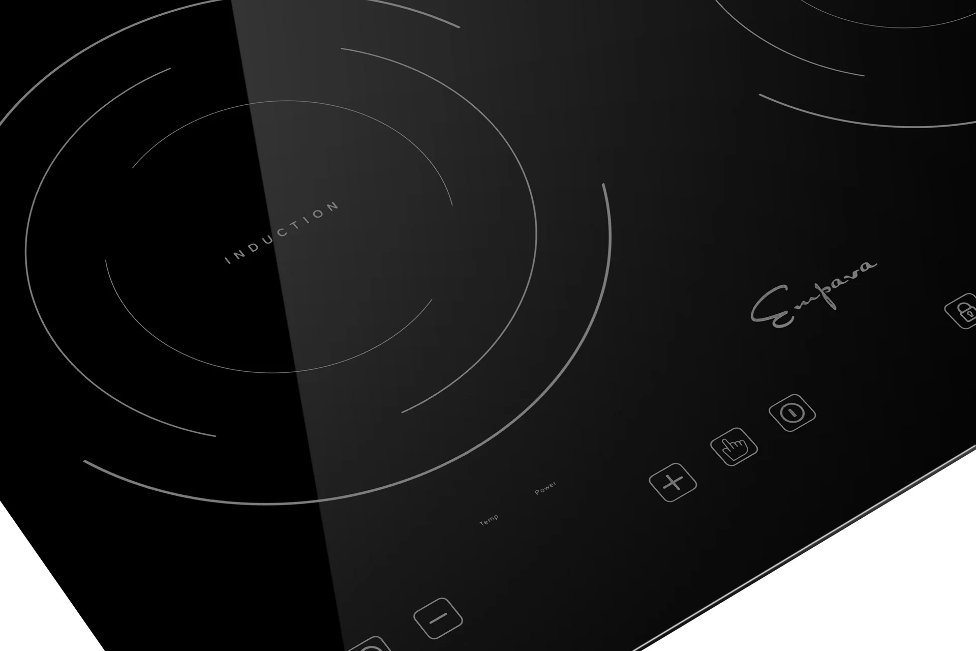 Empava 20.5 inch Electric Stove Induction Cooktop Horizontal with 2 Burners in Black 120V