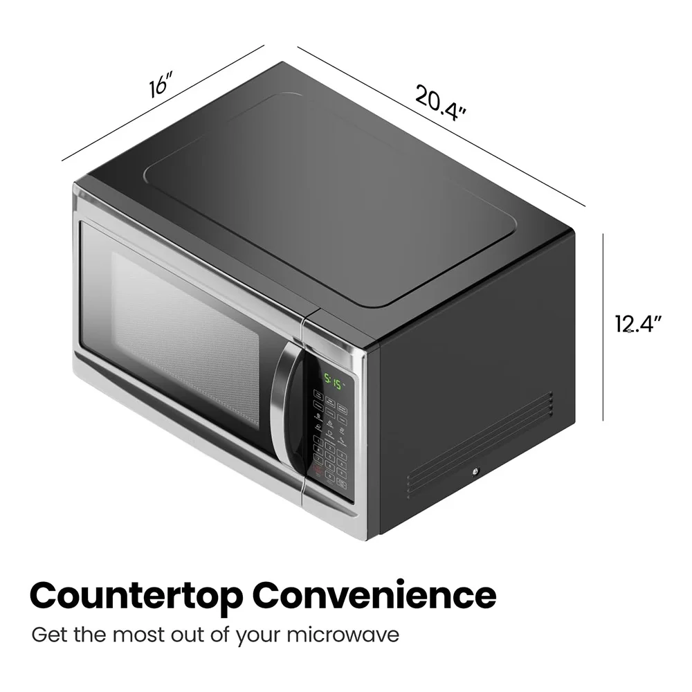 Countertop Microwave Oven 1.3 Cu. Ft. w/6 Presets & Mute Option, Memory Function