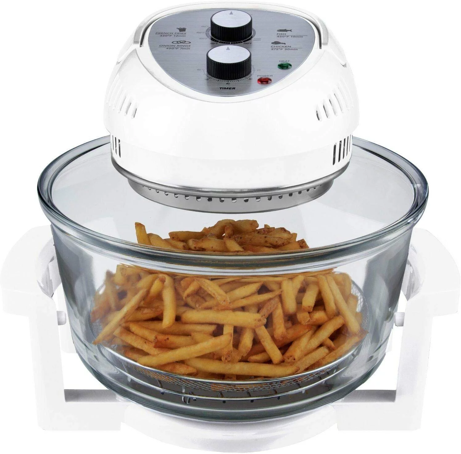Big Boss 16 Quart Oil-less Air Fryer & Convection Oven, White, As Seen on TV