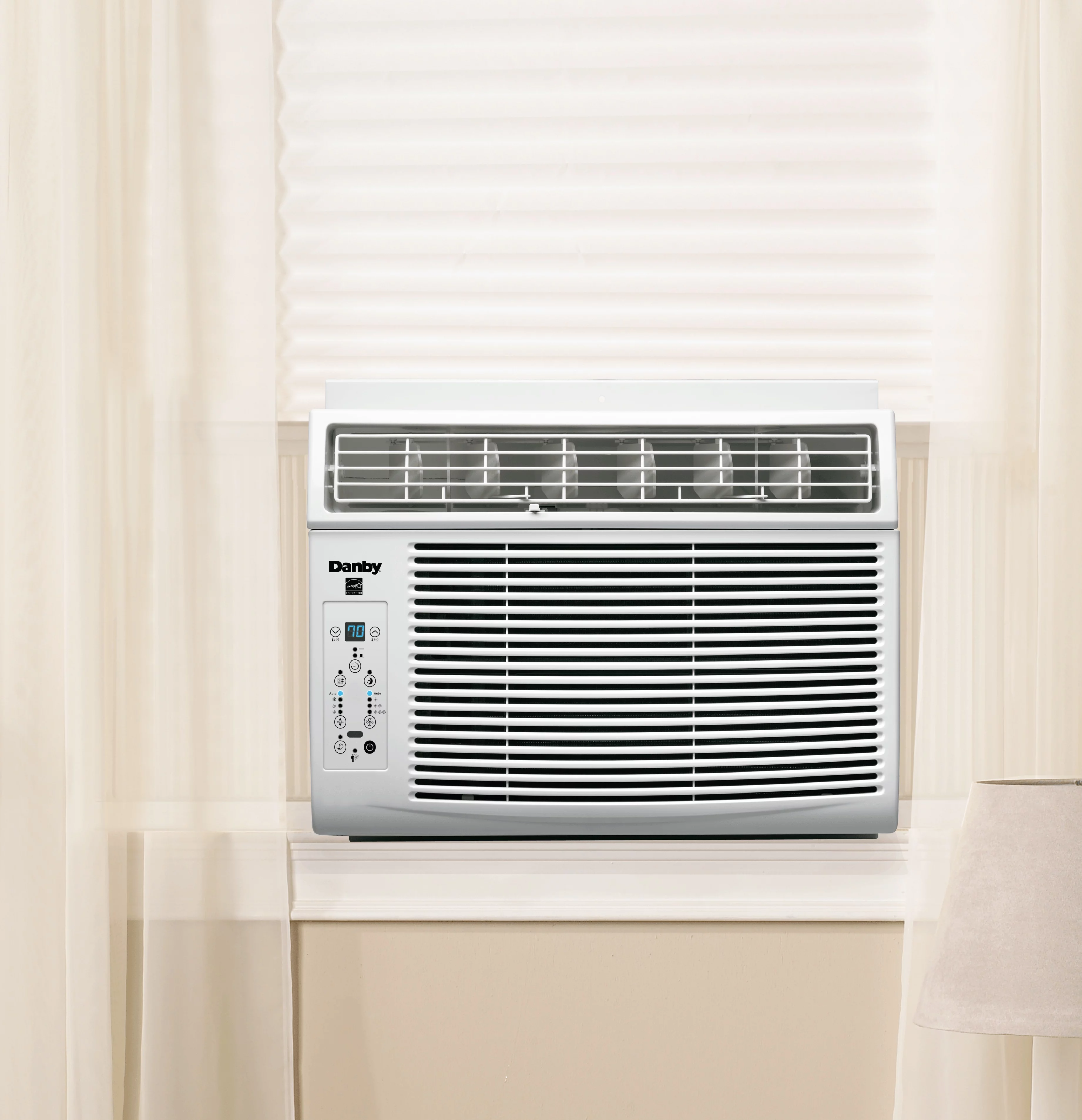 Danby DAC060EB1WDB, 6,000 BTUs, Window Air Conditioner, LED Display and Remote Control, Energy Star Rated, Ideal for rooms 250 Square Feet..